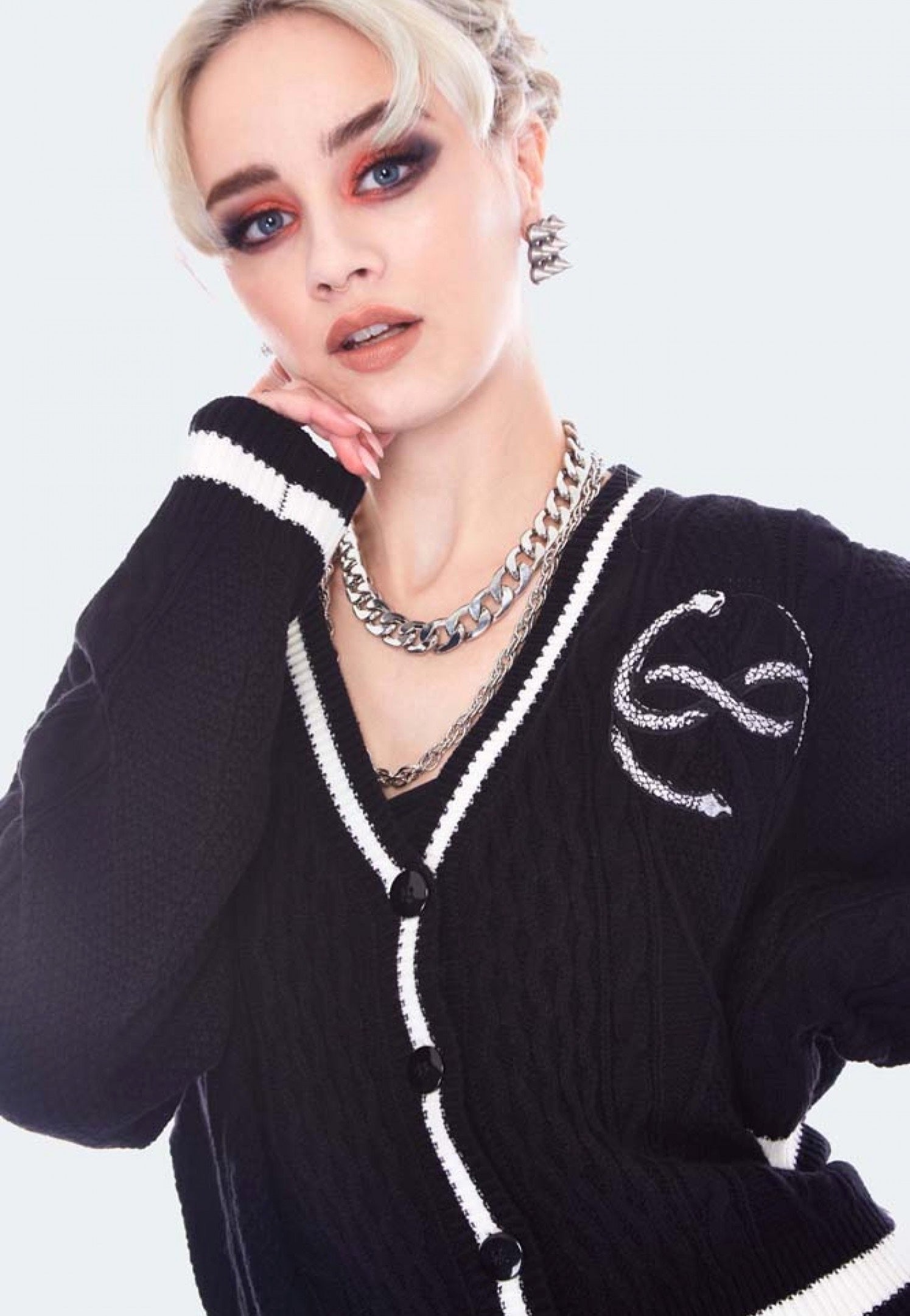 Jawbreaker - Snake Infinity Symbol Black - Cardigan | Women-Image