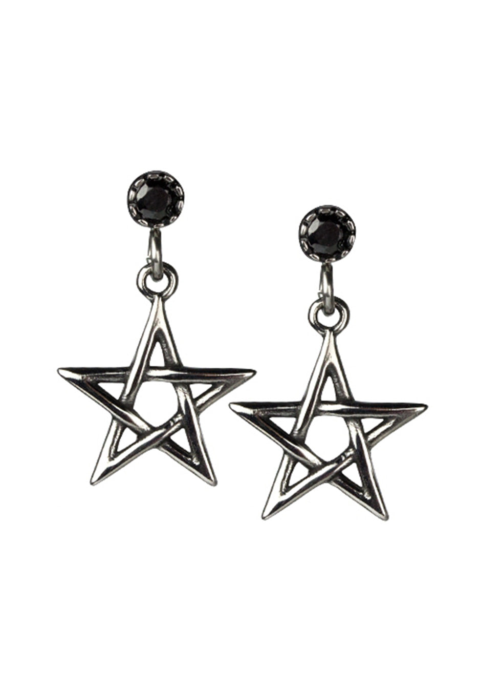 etNox - Pentagramm Black Silver - Earrings | Neutral-Image