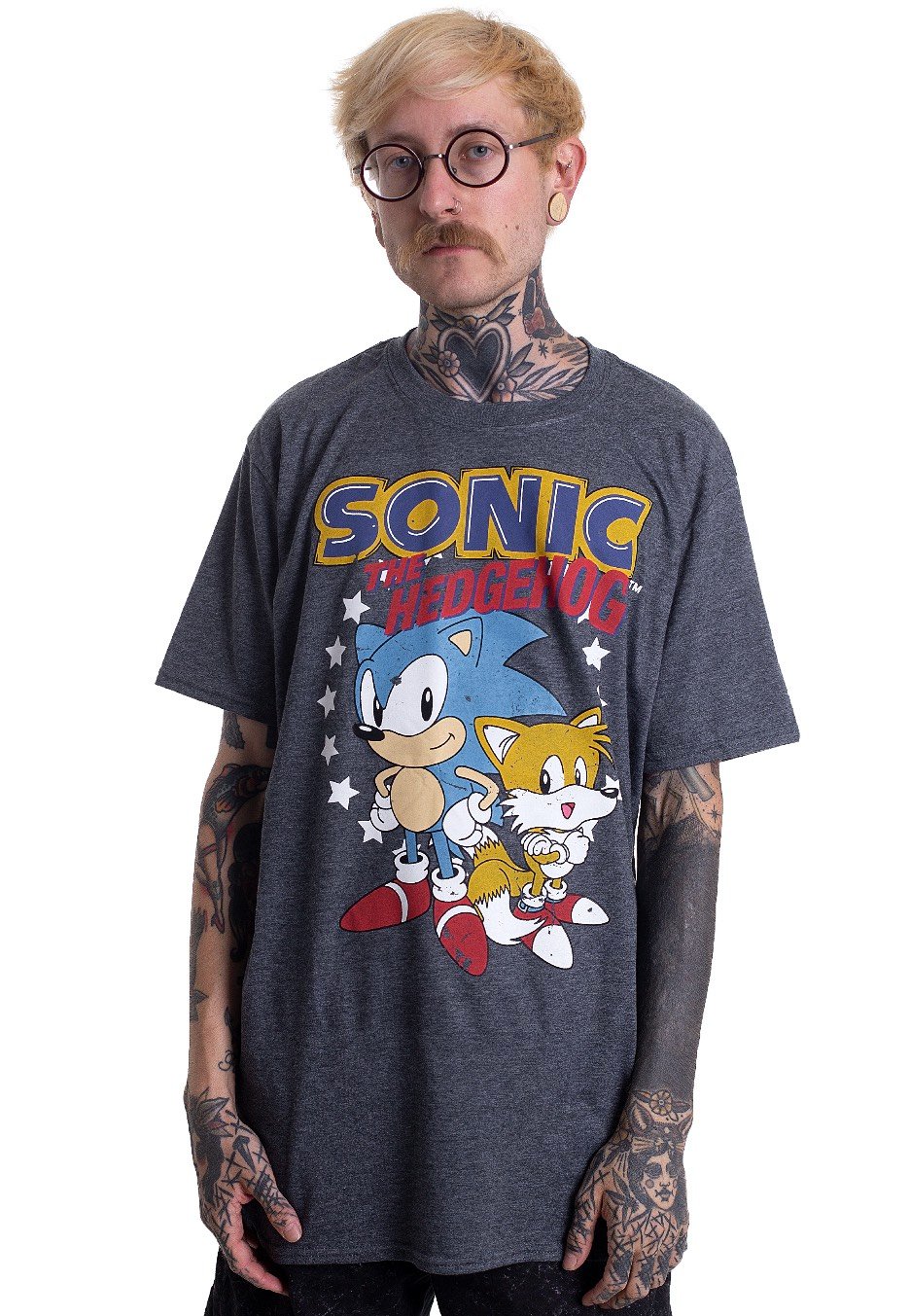 Sonic The Hedgehog - Sonic & Tails Grey - T-Shirt | Men-Image