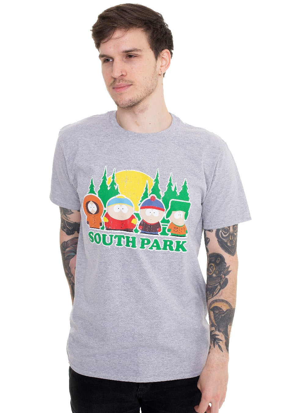 South Park - Distressed Heather Grey - T-Shirt | Men-Image