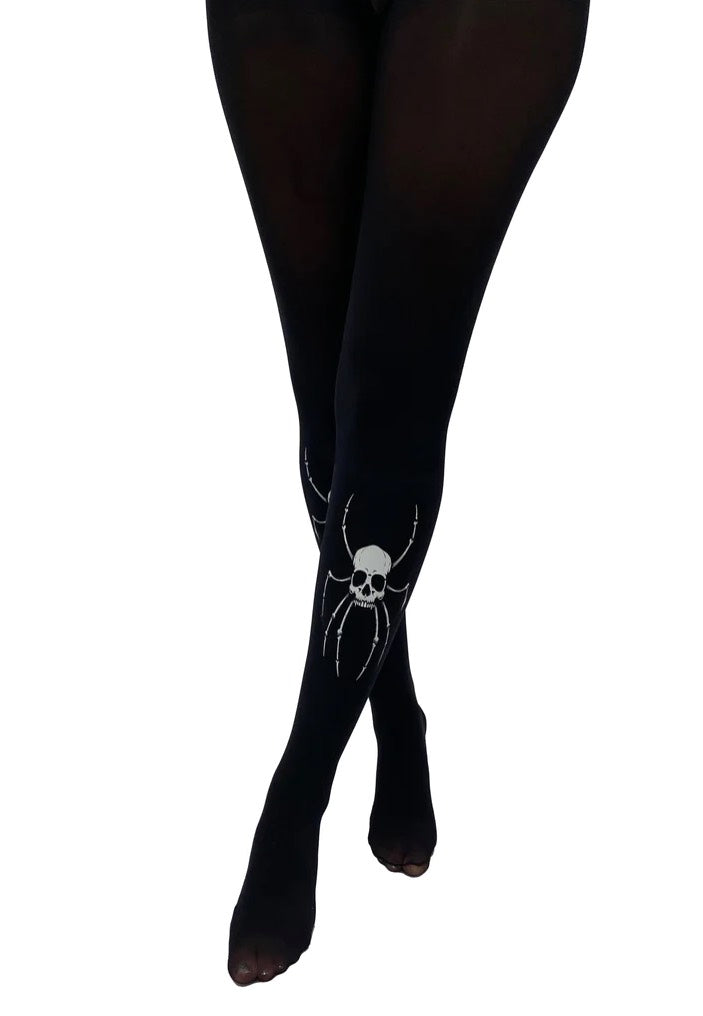 Pamela Mann - Spider Skeleton Transfer Black - Tights | Women-Image