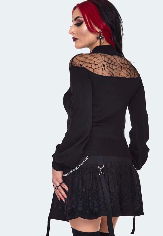 Jawbreaker - Spiderweb Lace Black - Pullover | Women-Image