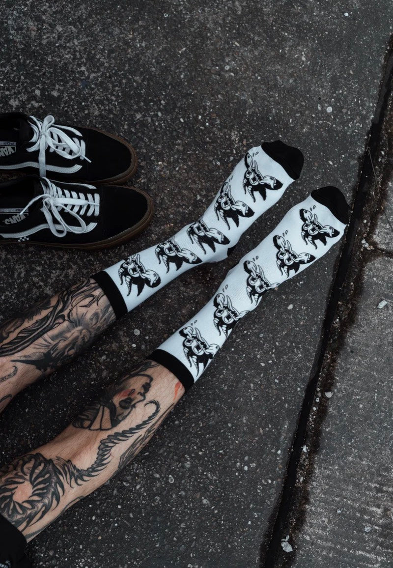 Stay Cold Apparel - Spitting Evil White - Socks | Neutral-Image