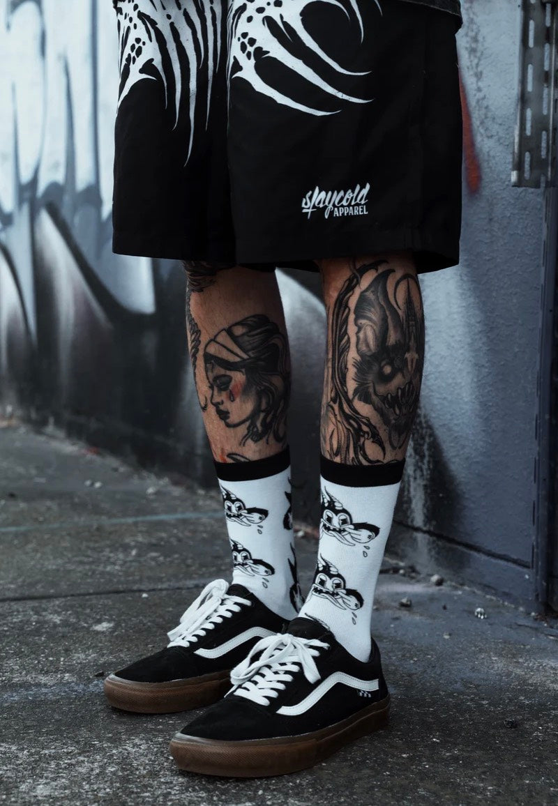 Stay Cold Apparel - Spitting Evil White - Socks | Neutral-Image