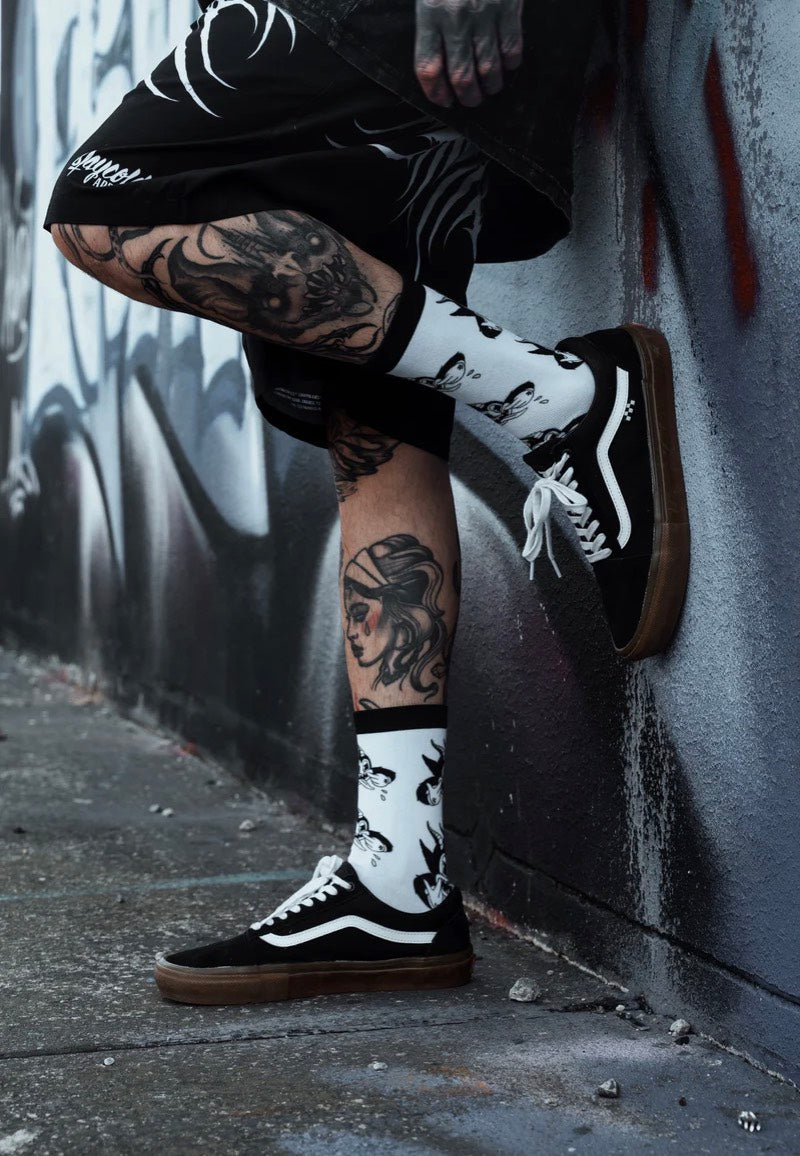 Stay Cold Apparel - Spitting Evil White - Socks | Neutral-Image