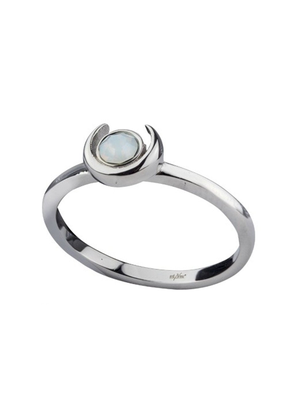 etNox - Mond Mit Stein Silver - Ring | Neutral-Image