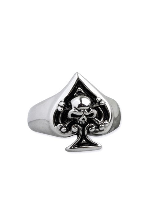 etNox - Ace Of Spades Skull Silver - Ring | Neutral-Image