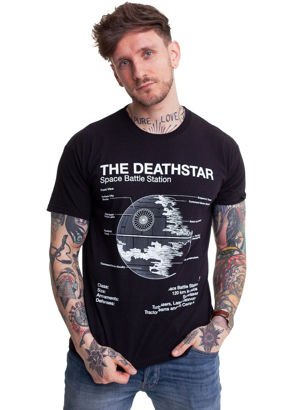 Star Wars - Death Star Sketch - T-Shirt | Men-Image