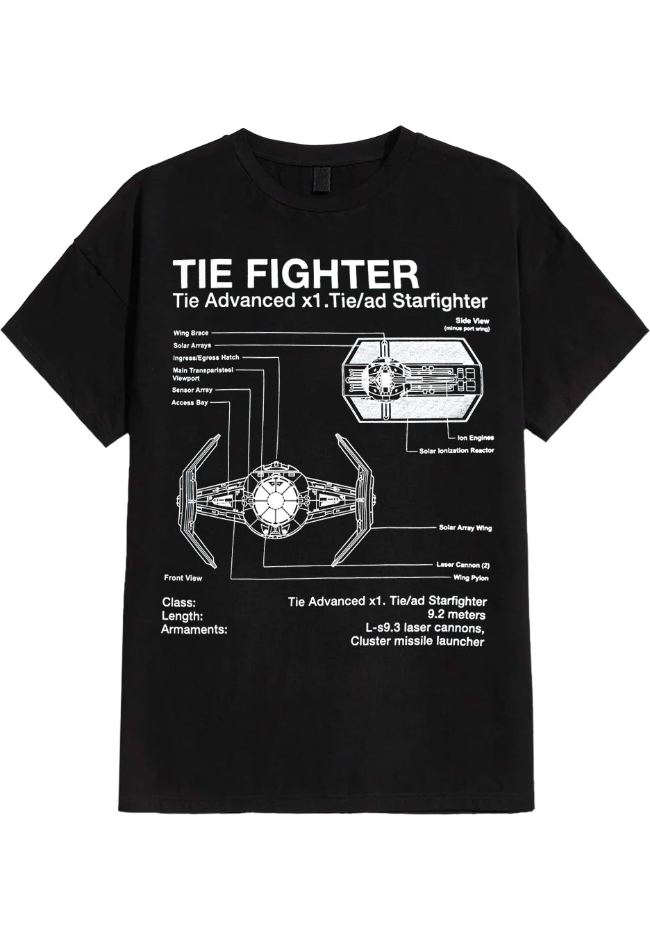 Star Wars - Tie Fighter Sketch - T-Shirt | Neutral-Image