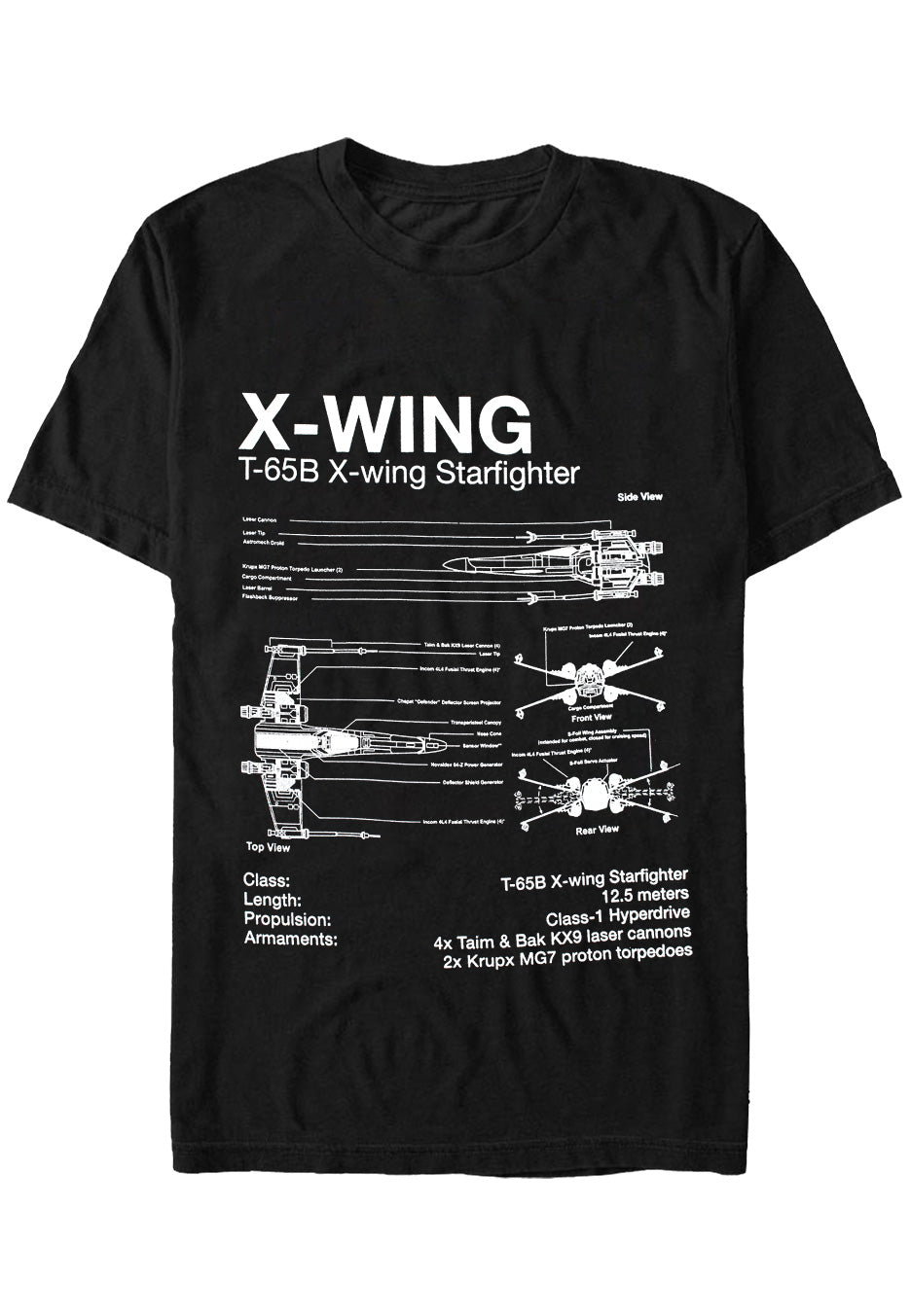 Star Wars - X Wing Sketch - T-Shirt | Neutral-Image