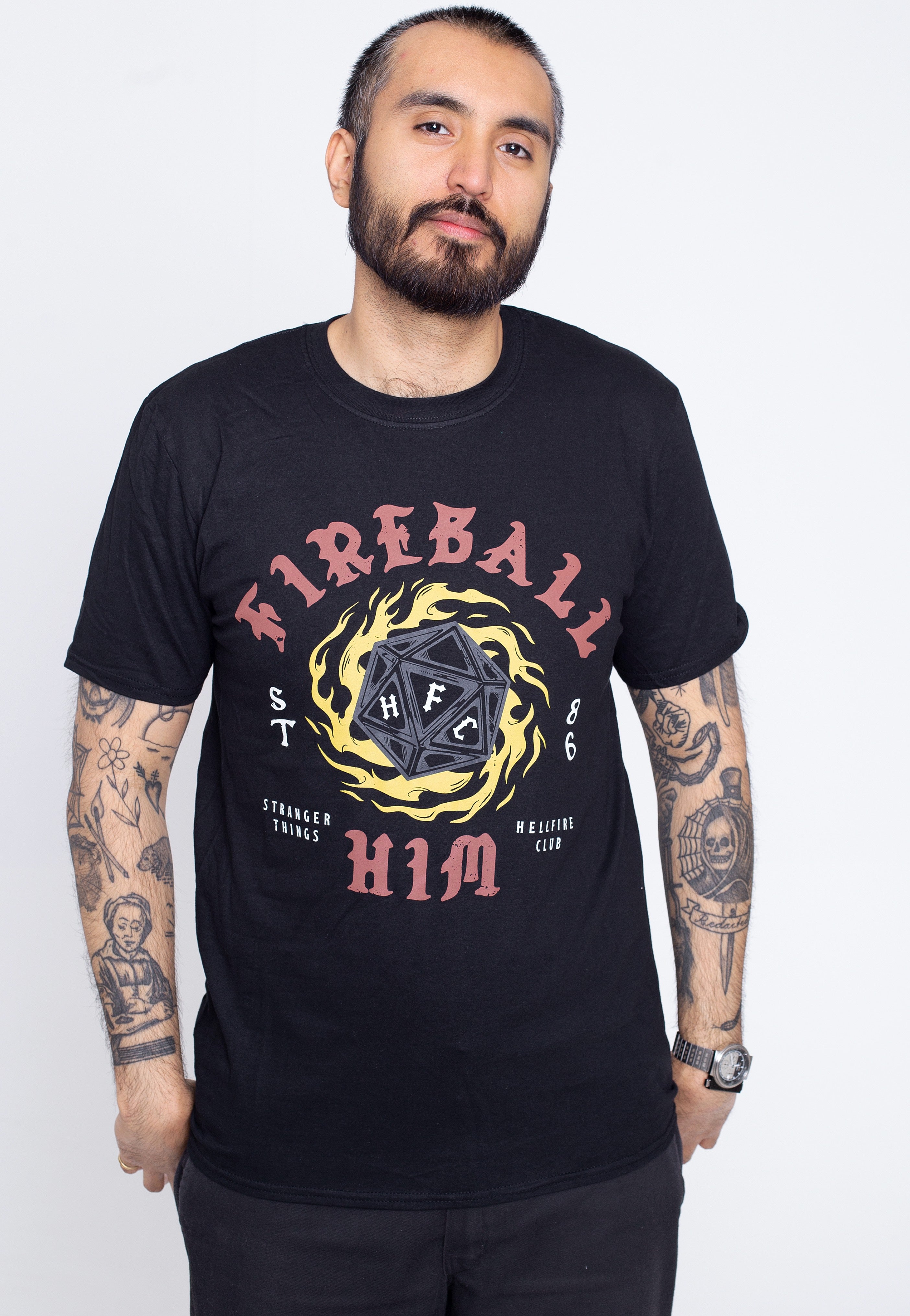 Stranger Things - Fireball Him - T-Shirt | Men-Image