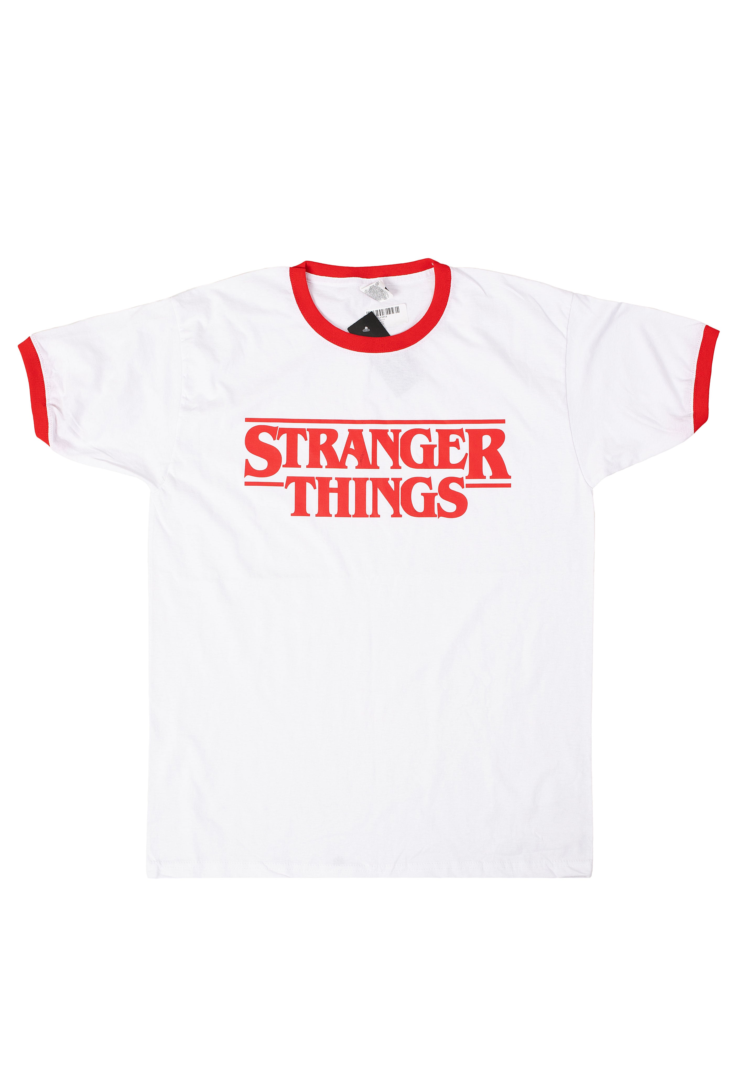 Stranger Things - Logo Ringer White - T-Shirt | Neutral-Image