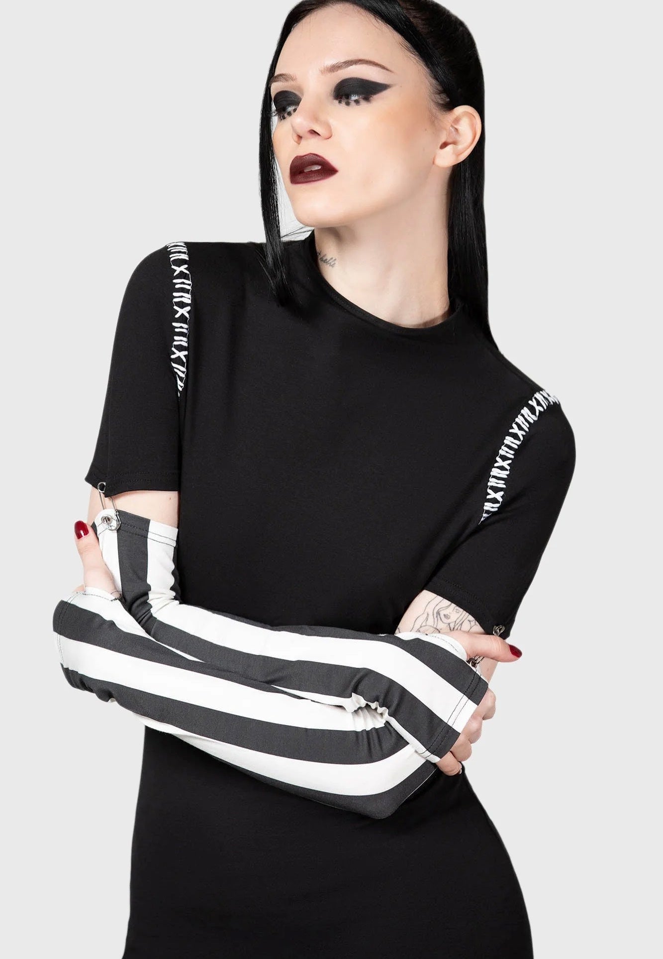 Killstar - Stripes And Stitches - Dress | Women-Image