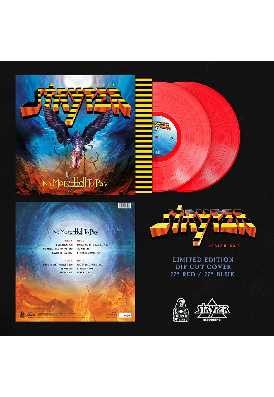 Stryper - No More Hell To Pay Clear Red - Colored 2 Vinyl | Nuclear Blast