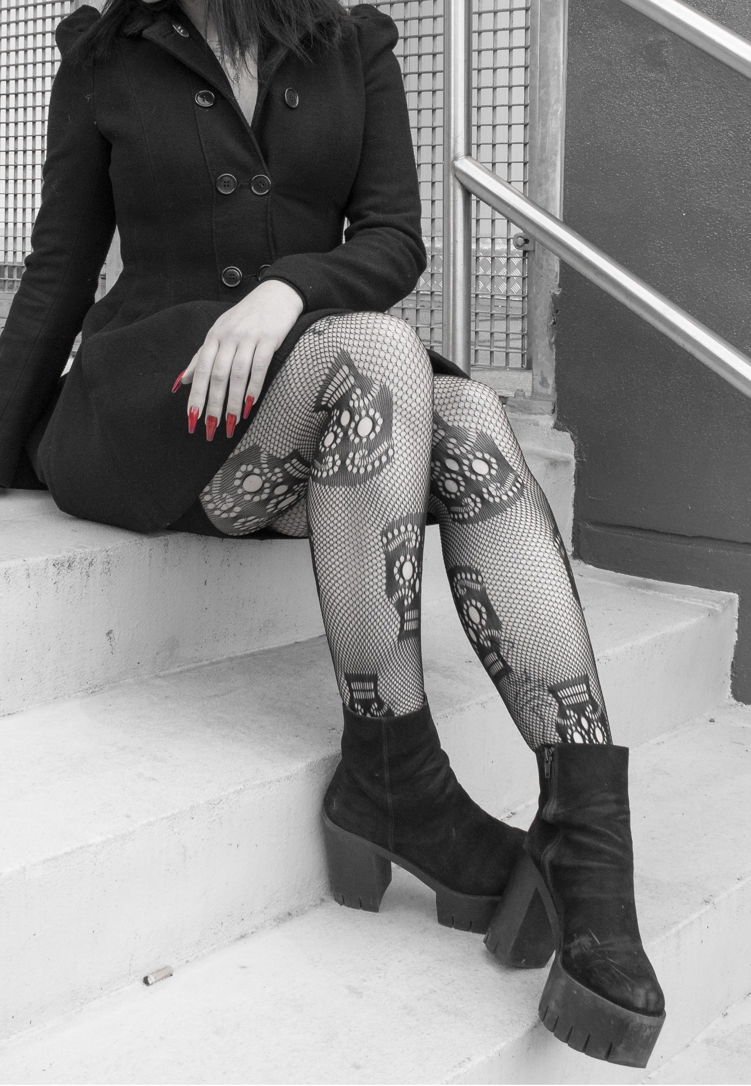 Pamela Mann - Sugar Skull Net Black - Tights | Women-Image