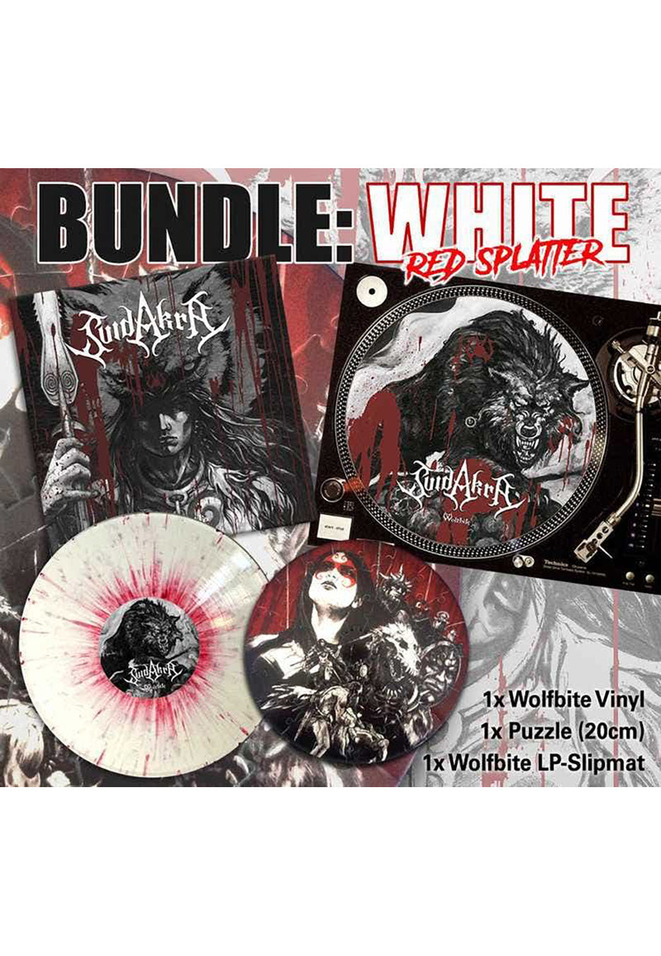 Suidakra - Wolfbite White/Red - Splattered Vinyl | Neutral-Image