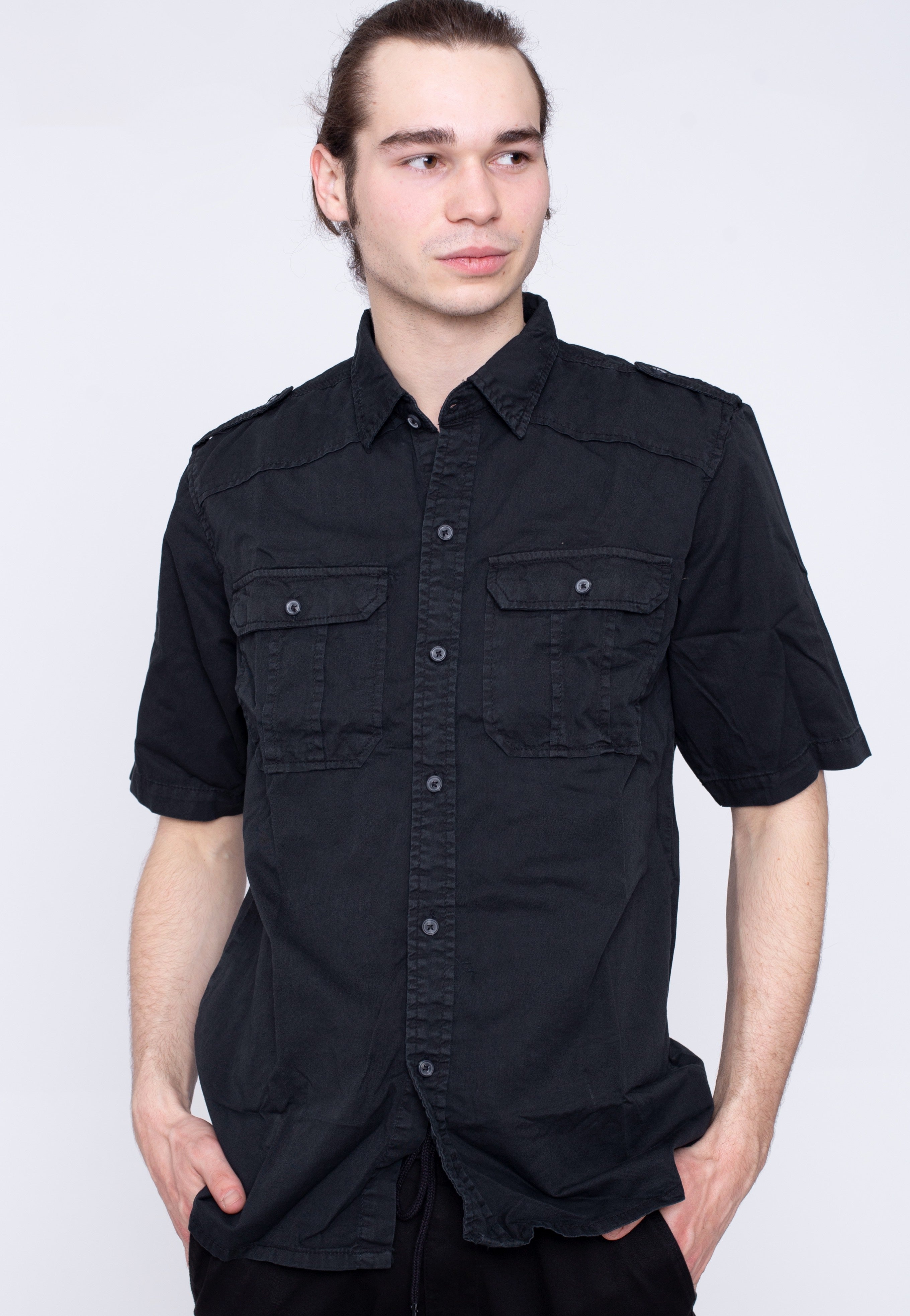 Surplus - M65 Basic Short Arm Black - Shirt | Men-Image