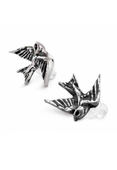 Alchemy England - Swallows Silver - Earrings | Neutral-Image