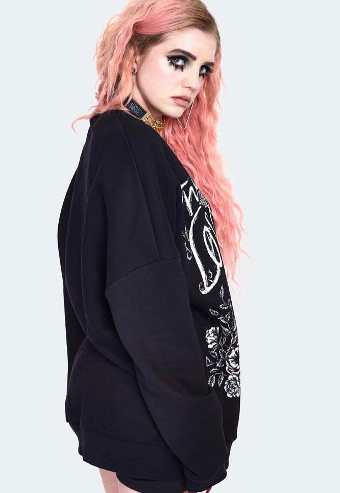 Jawbreaker - Tarot Printed Oversized Black - Sweater | Women-Image