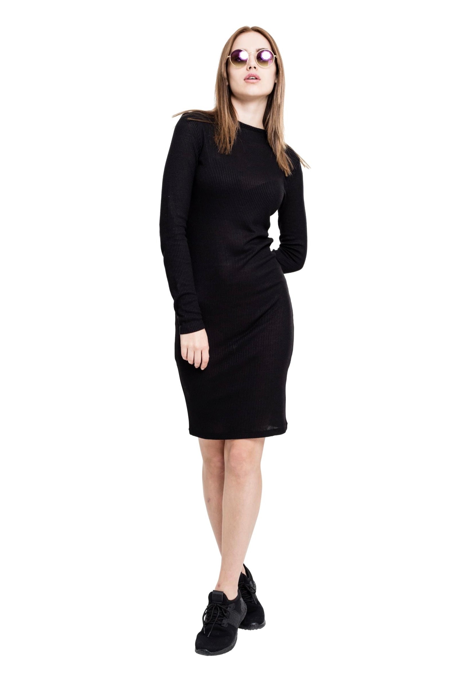 Urban Classics - Ladies Rib Dress Black - Dress | Women-Image