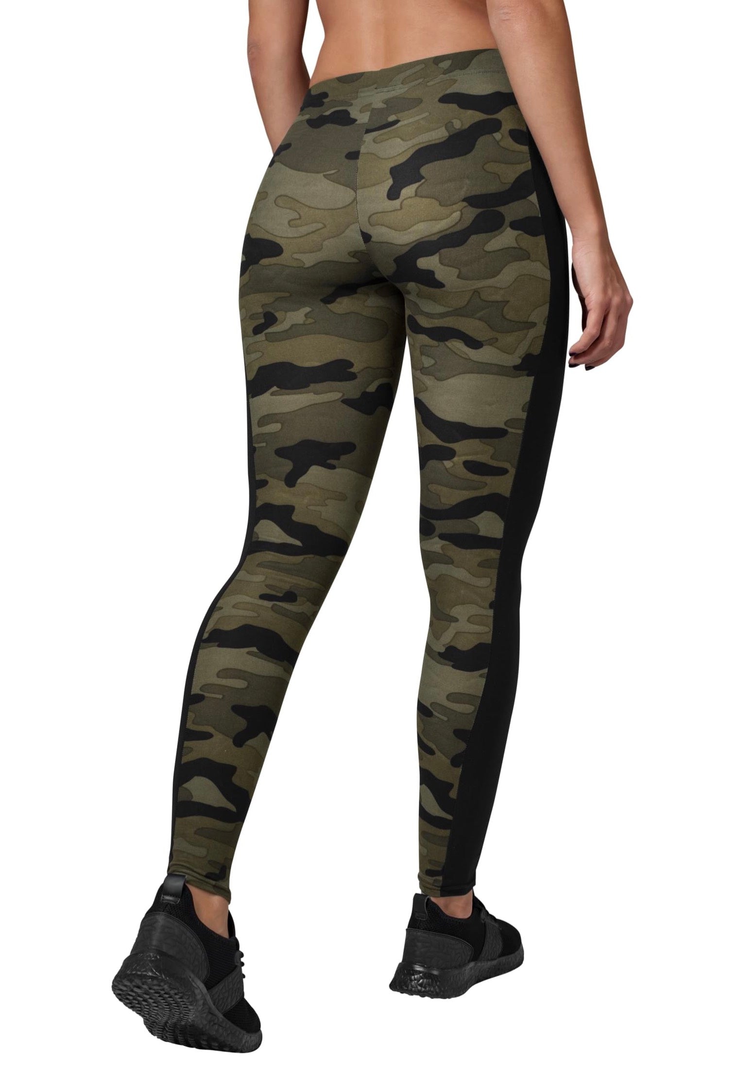 Urban Classics - Ladies Stripe Woodcamo/Black - Leggings | Women-Image