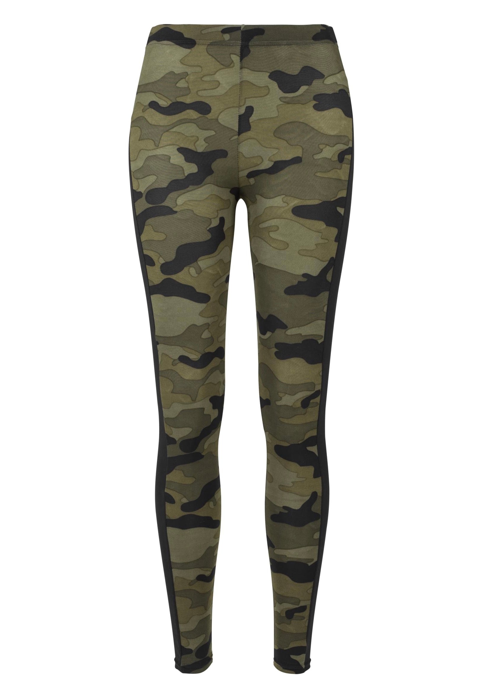 Urban Classics - Ladies Stripe Woodcamo/Black - Leggings | Women-Image