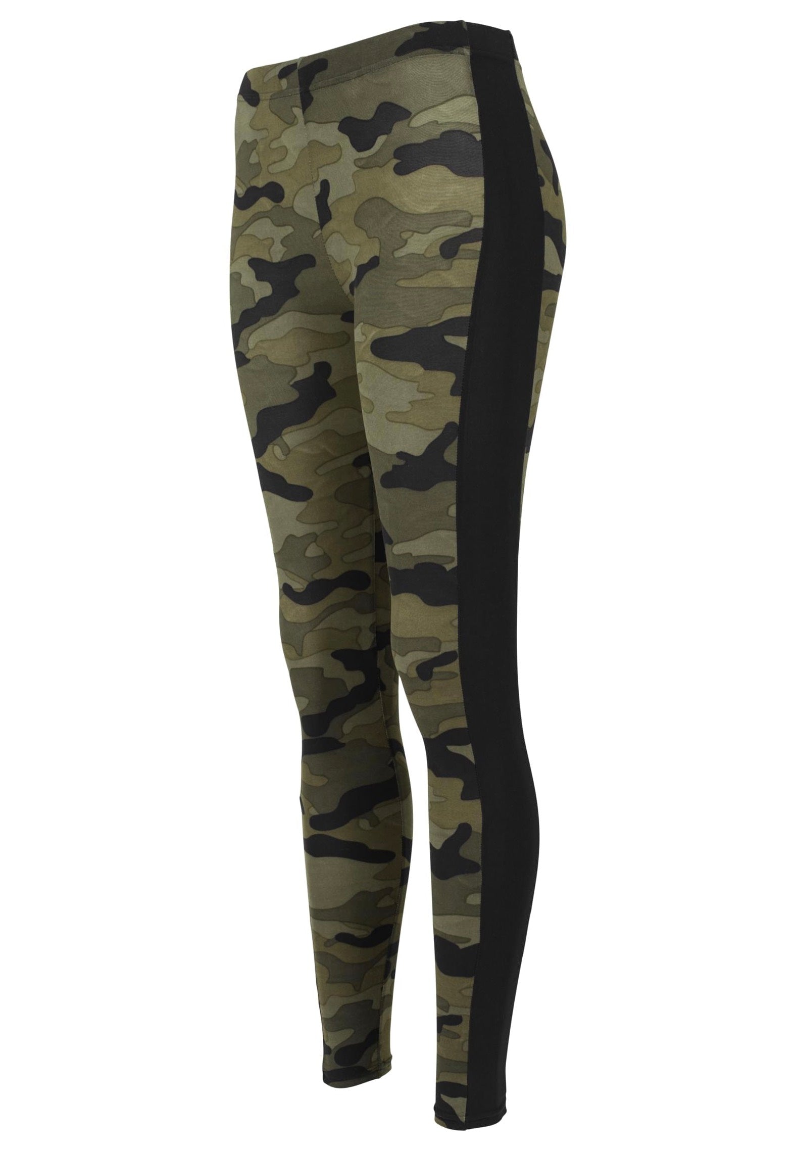 Urban Classics - Ladies Stripe Woodcamo/Black - Leggings | Women-Image