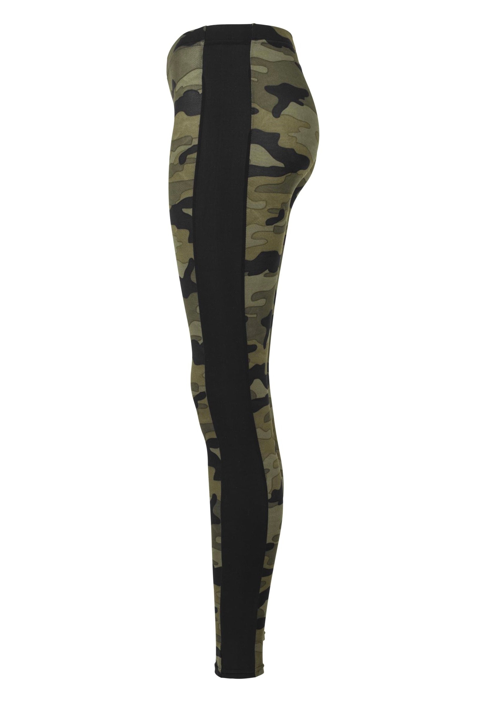 Urban Classics - Ladies Stripe Woodcamo/Black - Leggings | Women-Image