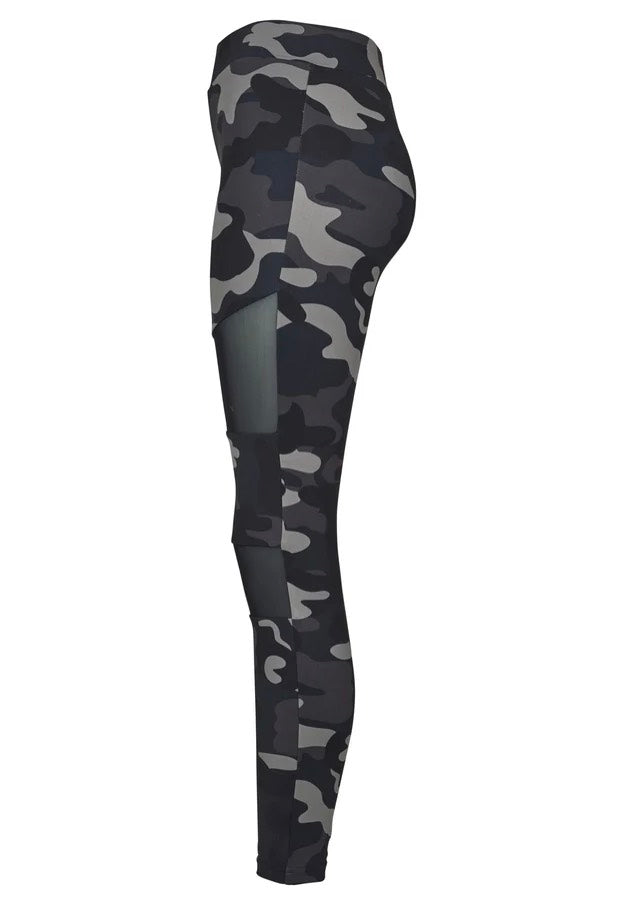 Urban Classics - Ladies Tech Mesh Darkcamo/Black - Leggings | Women-Image