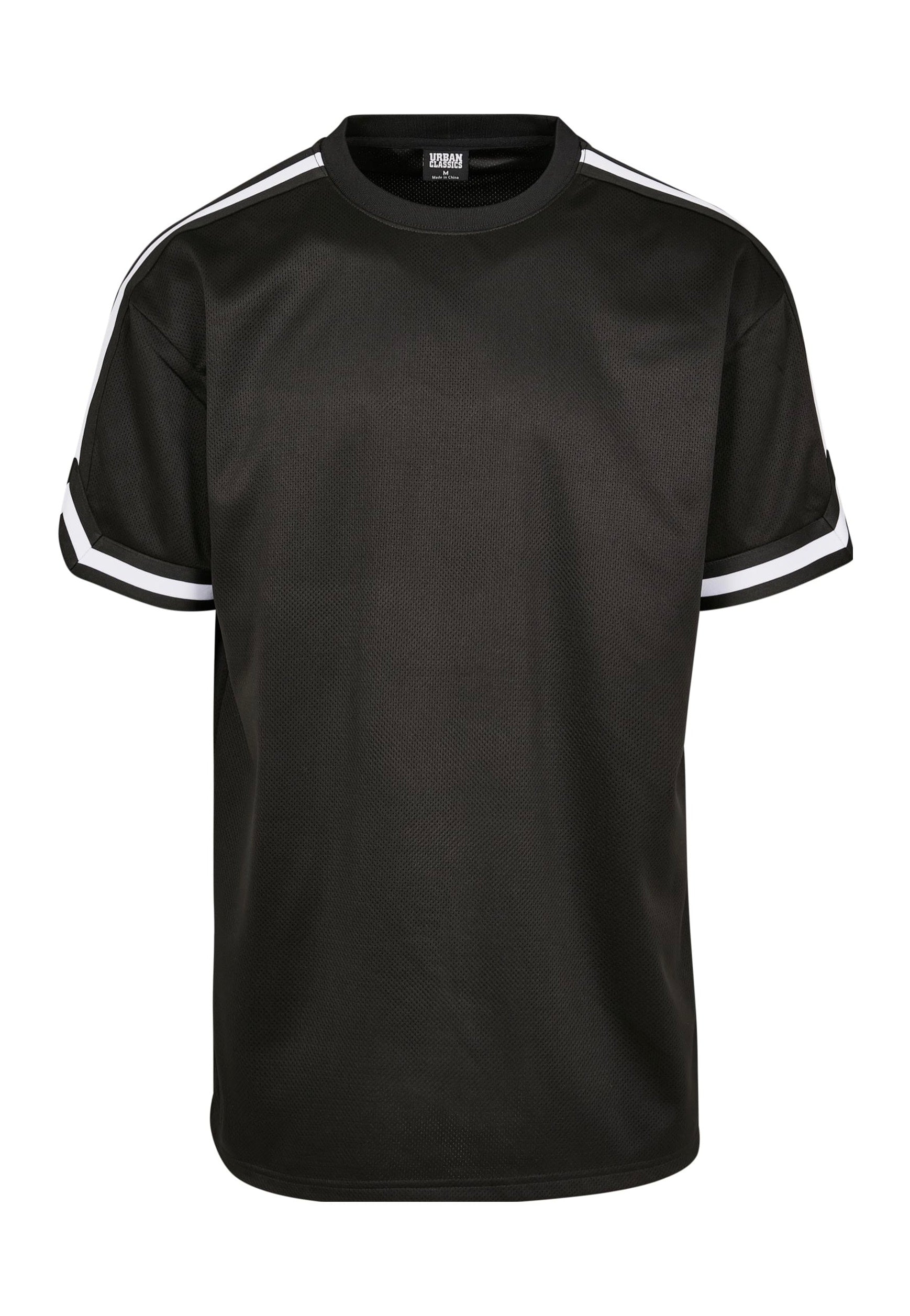 Urban Classics - Oversized Stripes Mesh Black - T-Shirt | Men-Image