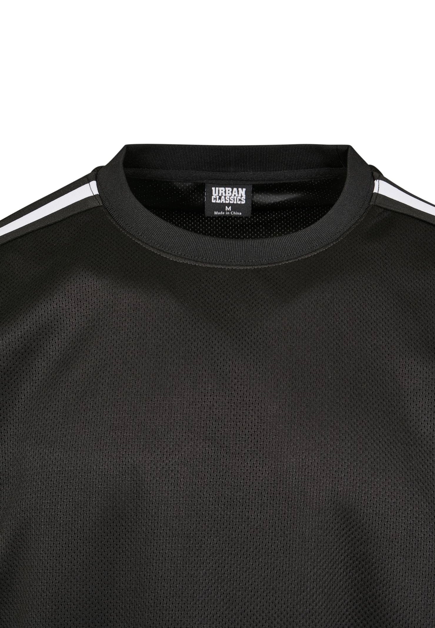 Urban Classics - Oversized Stripes Mesh Black - T-Shirt | Men-Image