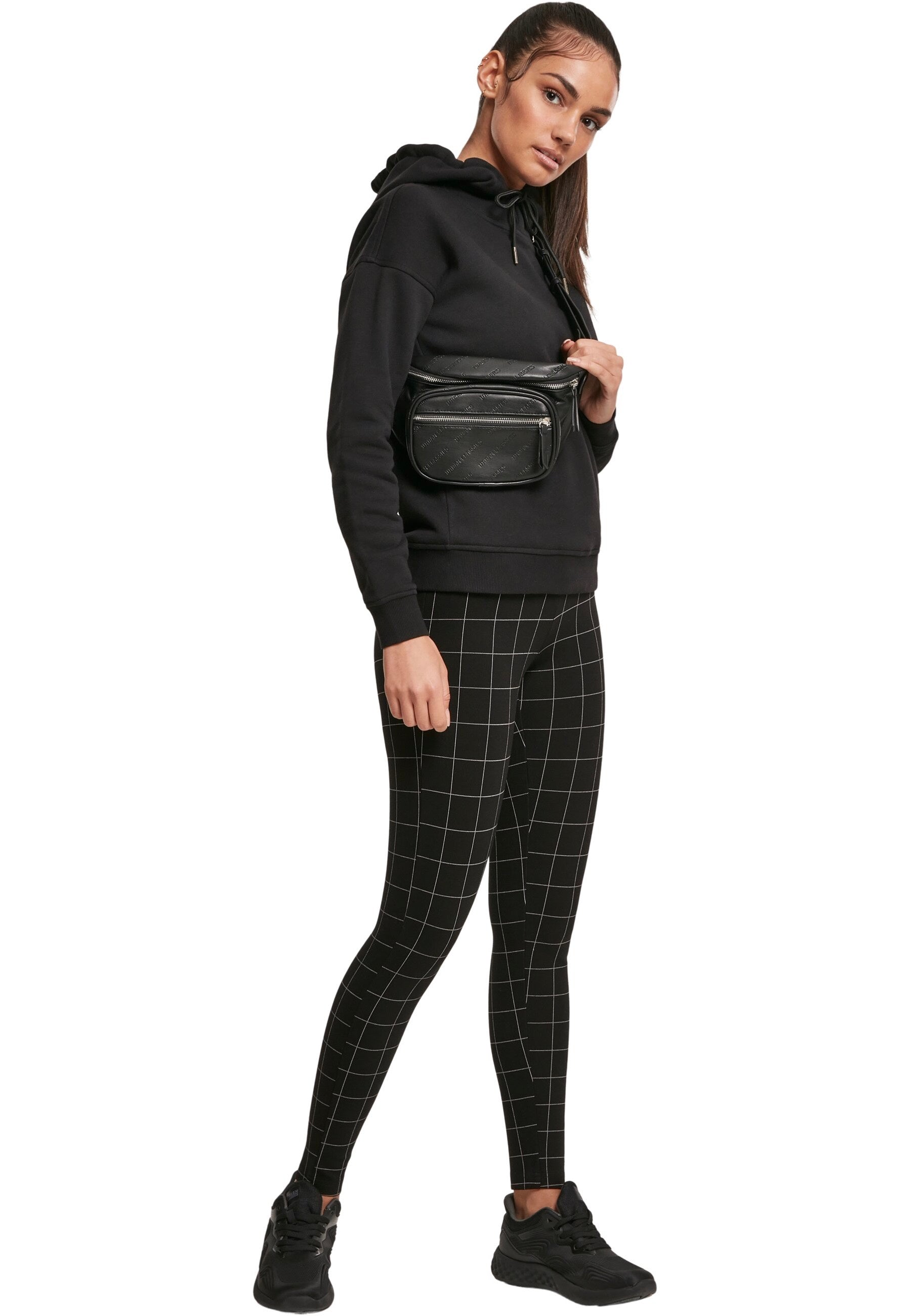 Urban Classics - Check High Waist Black/White - Leggings | Women-Image