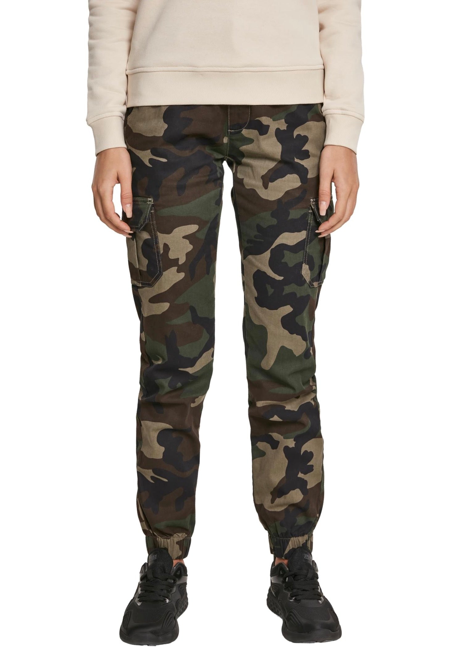 Urban Classics - Ladies High Waist Cargo Woodcamo - Pants | Women-Image