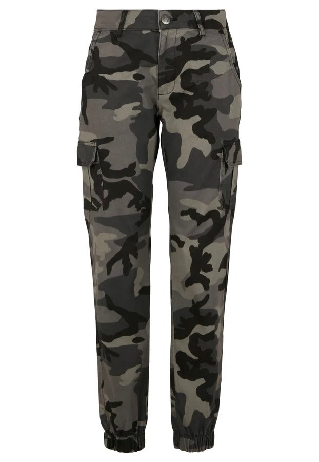 Urban Classics - Ladies High Waist Darkcamo/Black - Pants | Women-Image