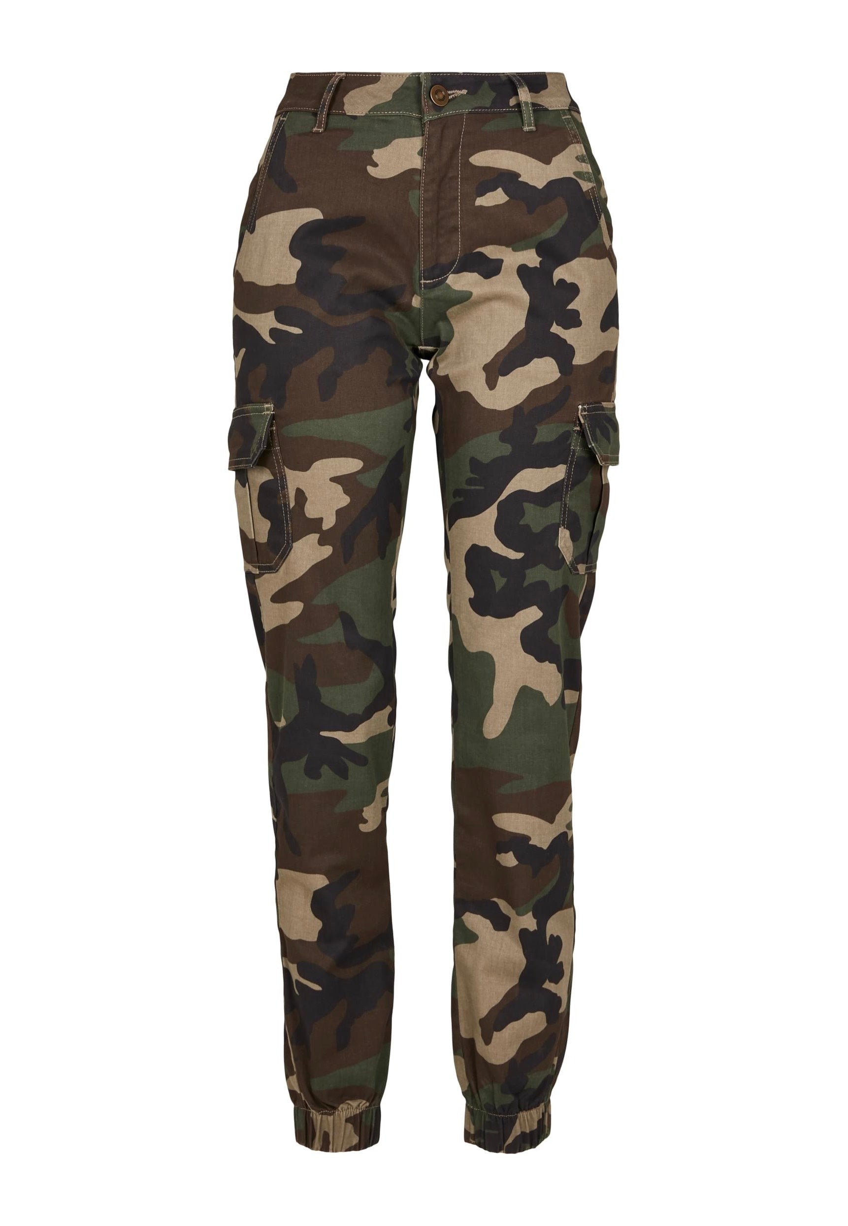 Urban Classics - Ladies High Waist Cargo Woodcamo - Pants | Women-Image