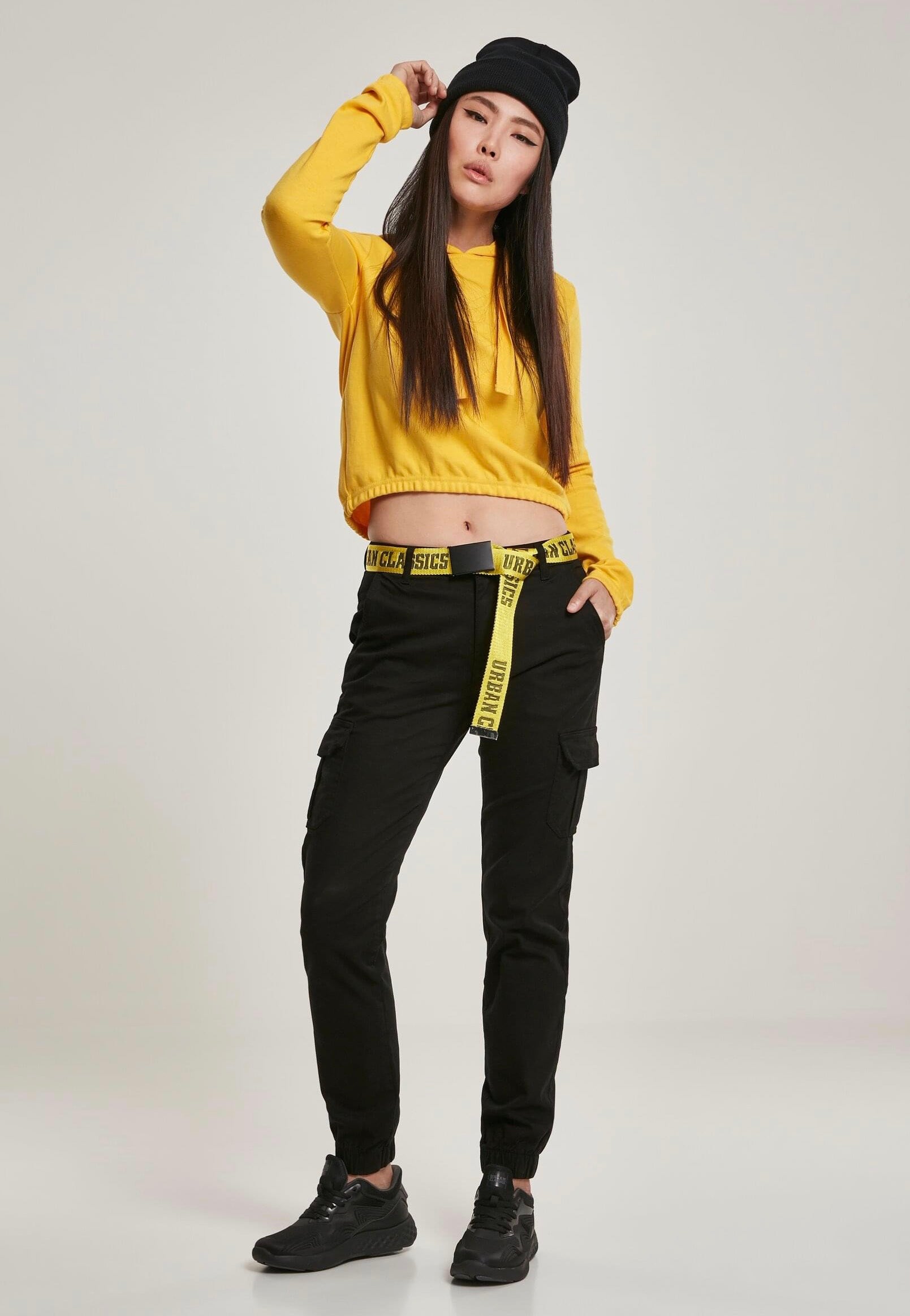 Urban Classics - Ladies High Waist Cargo Black - Pants | Women-Image