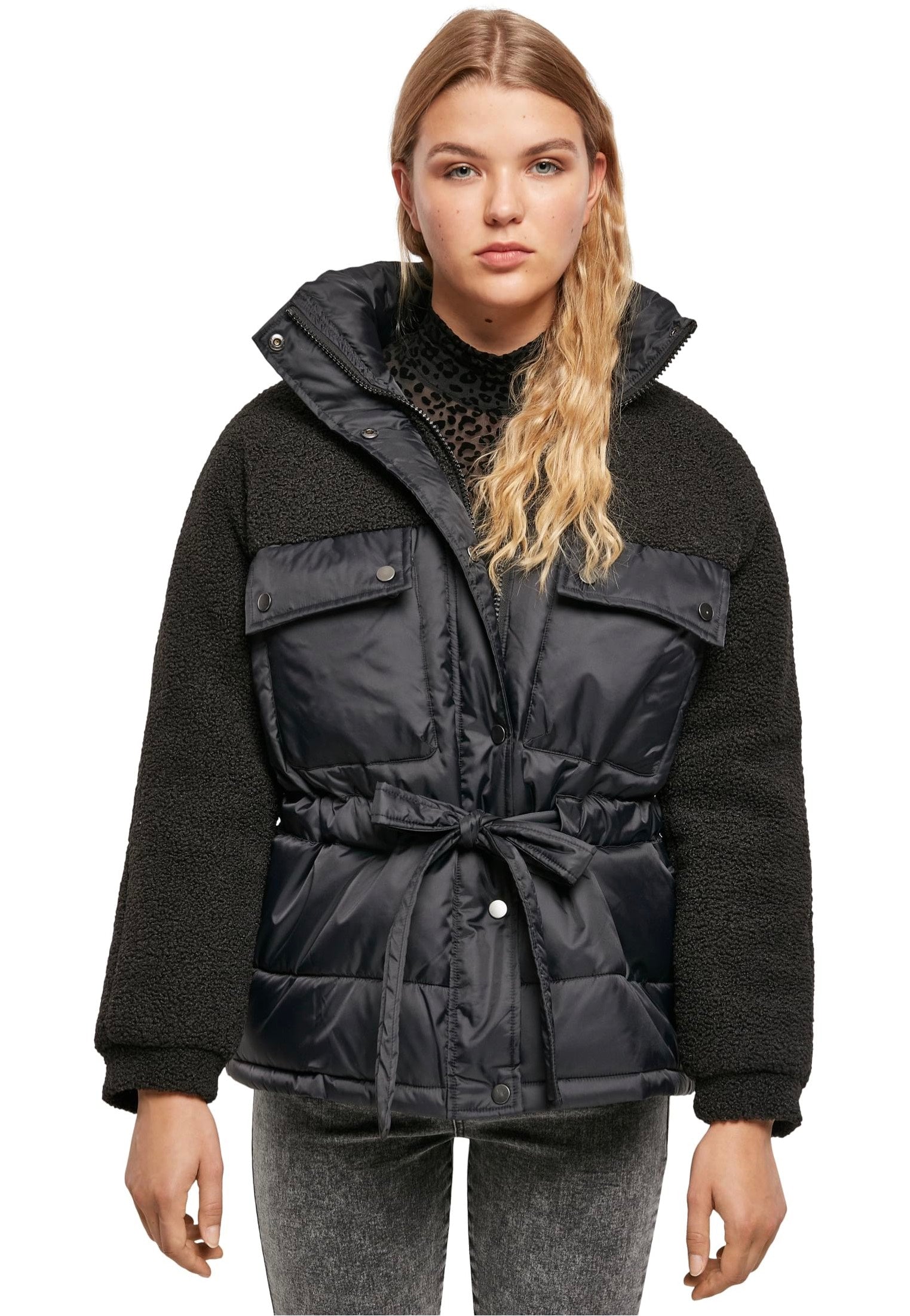 Urban Classics - Sherpa Mix Black - Jacket | Women-Image