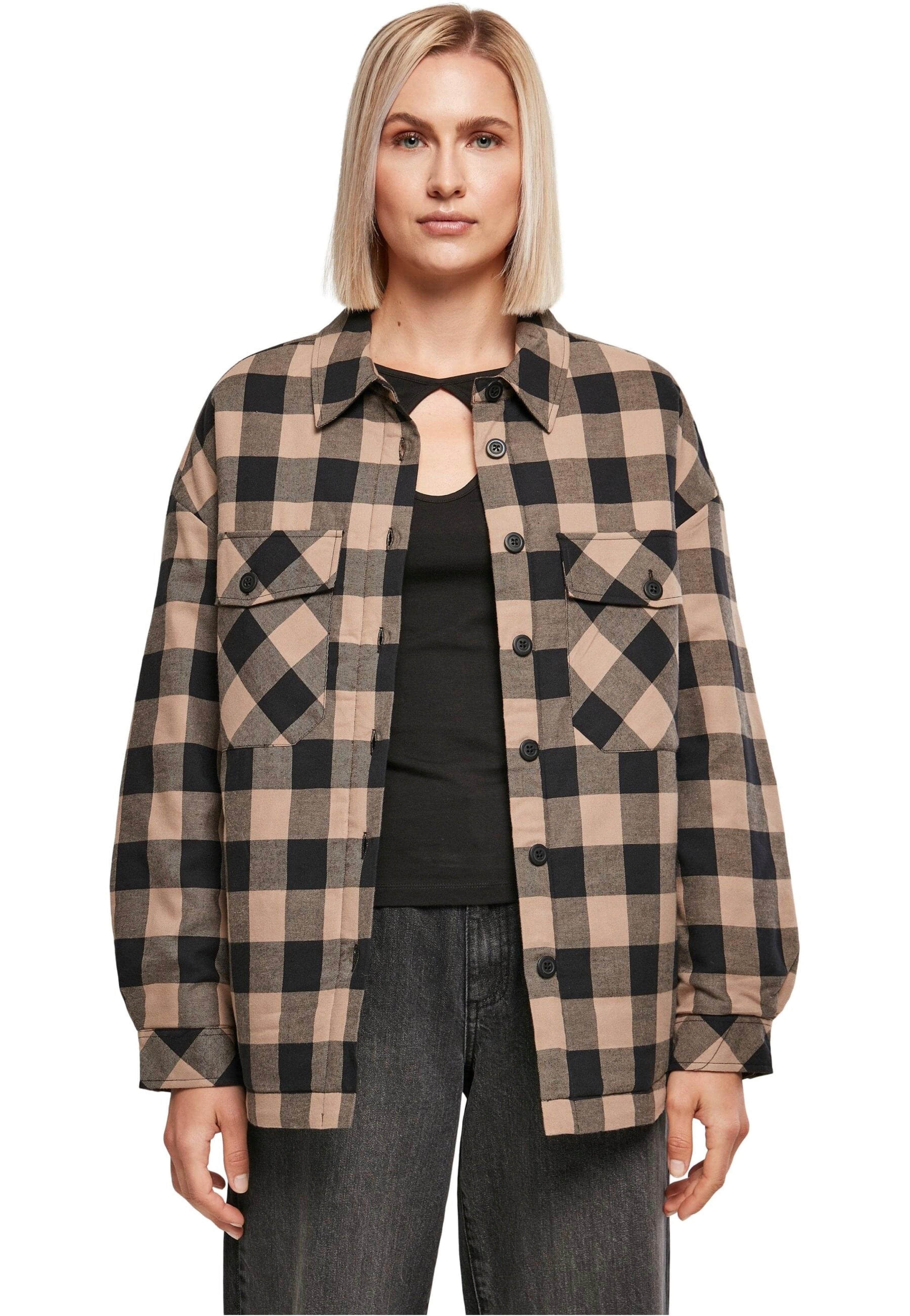 Urban Classics - Flanell Padded Black/Soft Taupe - Shirt | Women-Image