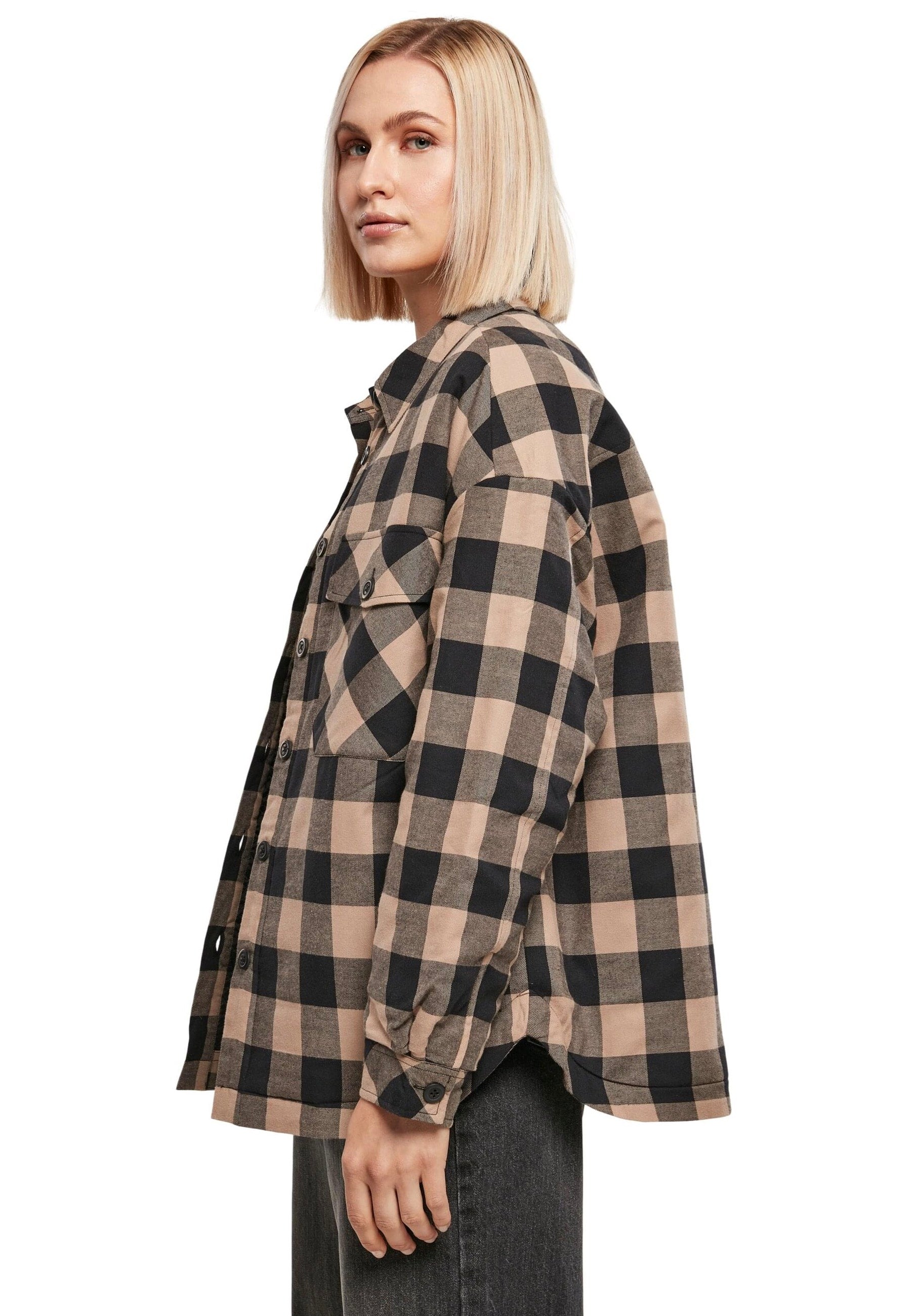 Urban Classics - Flanell Padded Black/Soft Taupe - Shirt | Women-Image