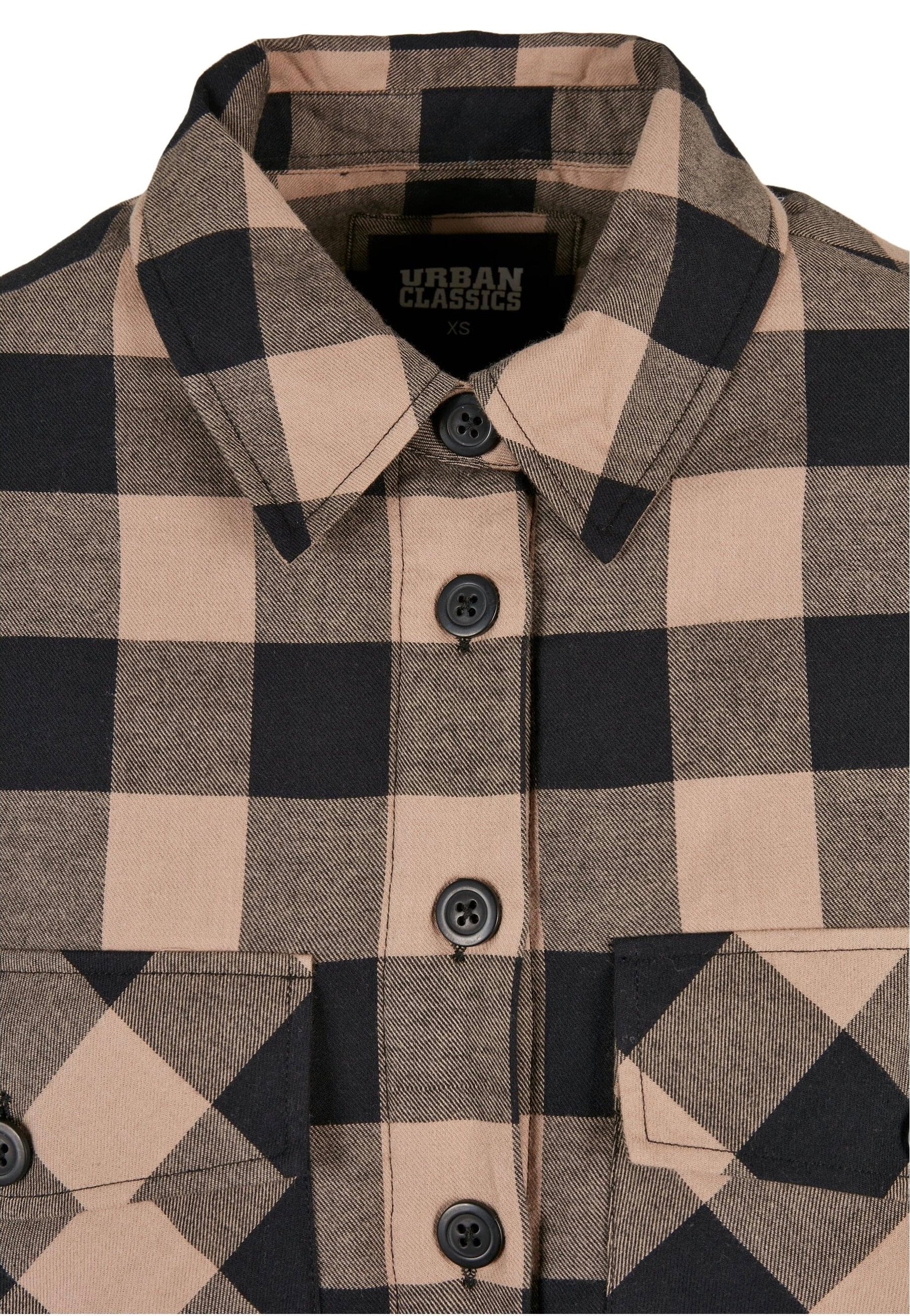 Urban Classics - Flanell Padded Black/Soft Taupe - Shirt | Women-Image