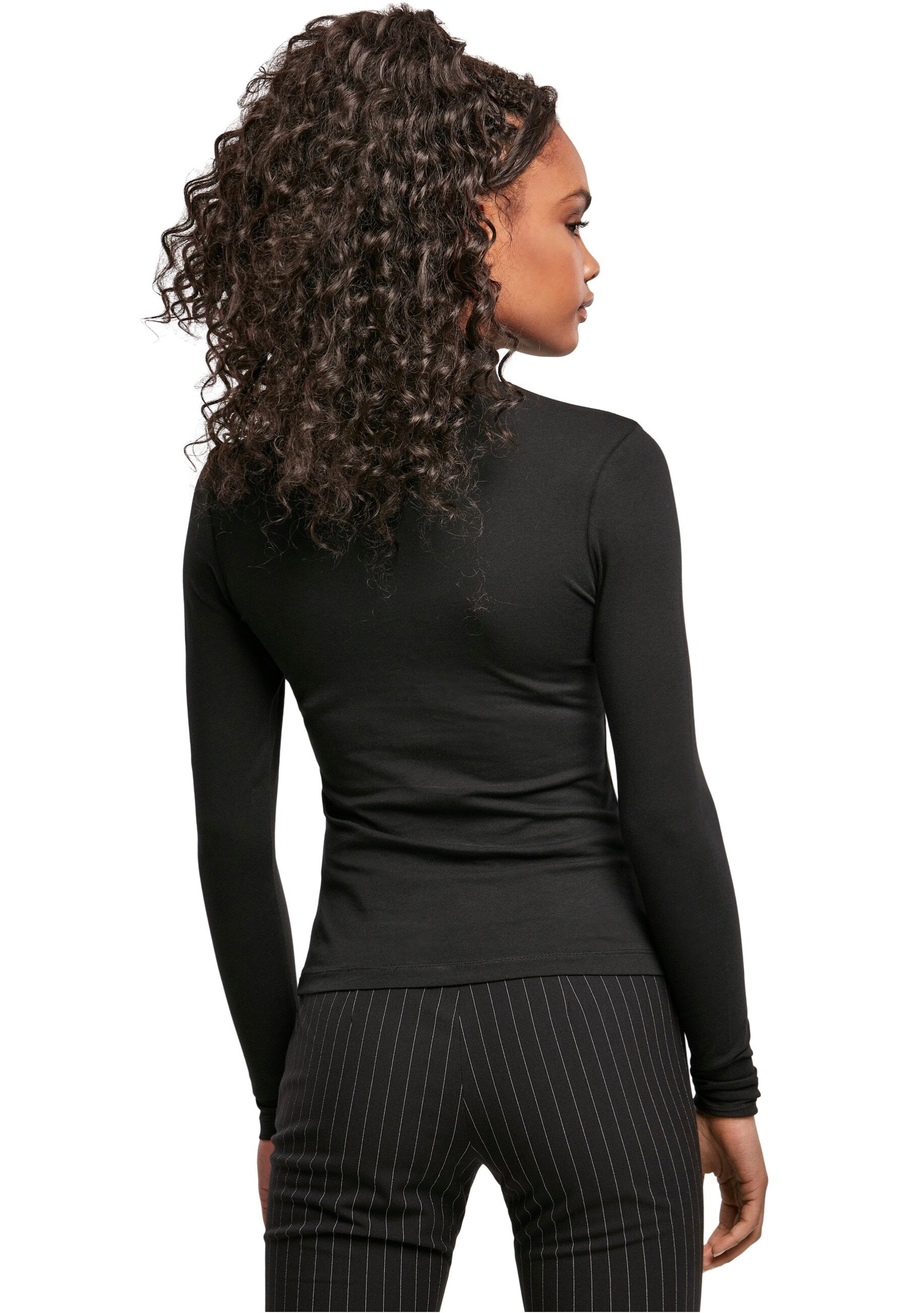 Urban Classics - Ladies Cut-Out Turtleneck Black - Longsleeve | Women-Image