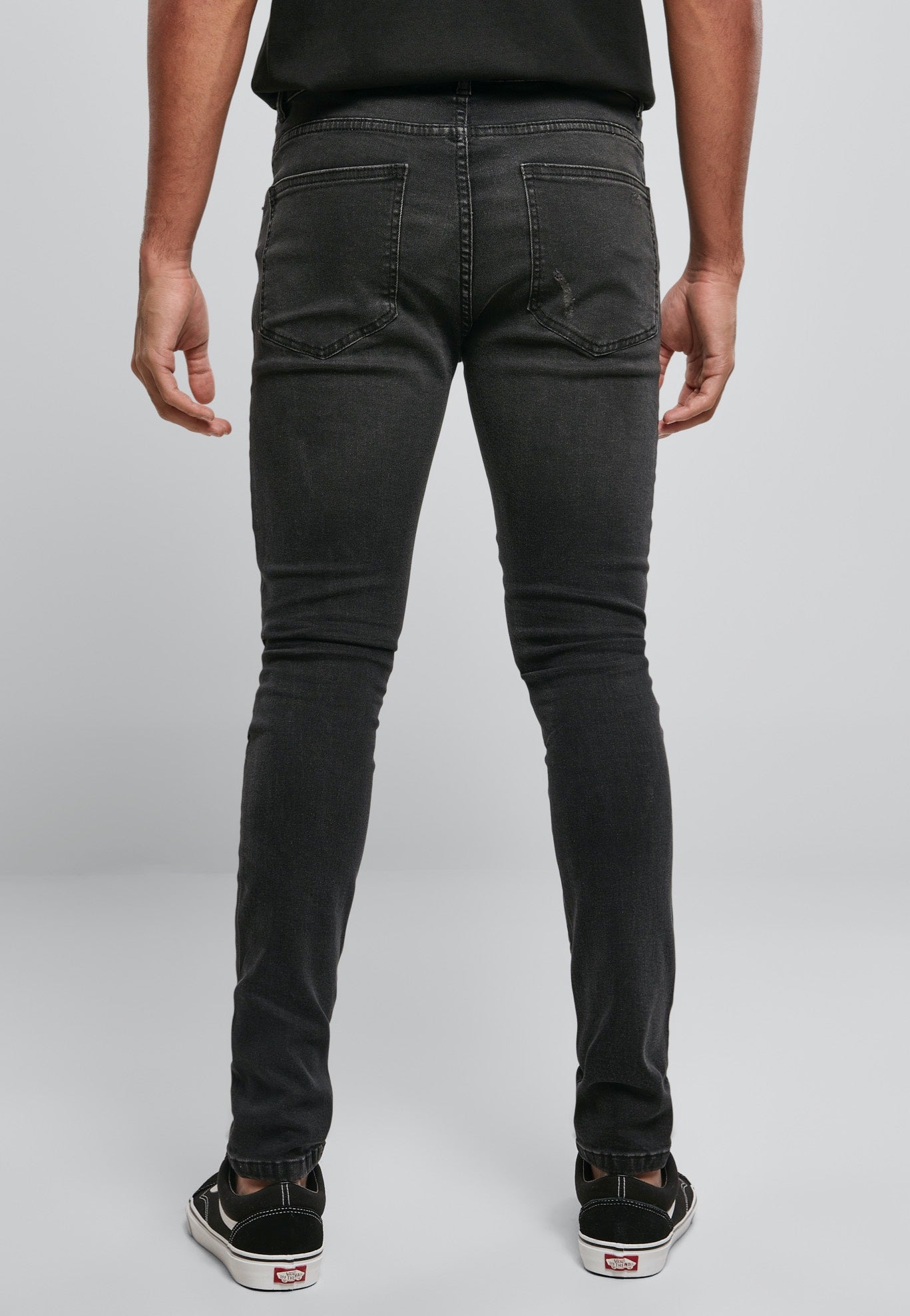 Urban Classics - Heavy Destroyed Slim Fit Real Black Heavy Washed - Jeans | Men-Image