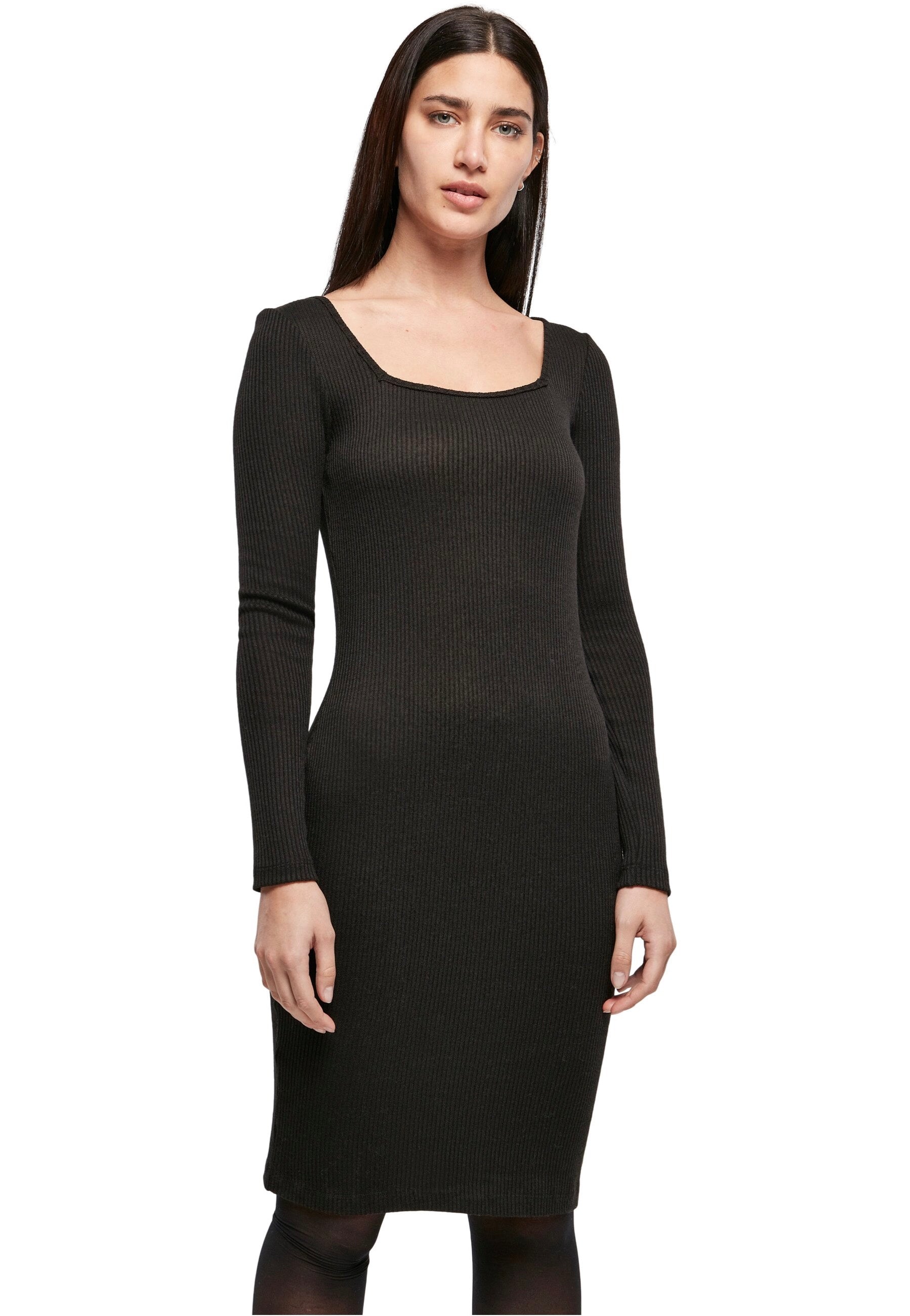 Urban Classics - Rib Squared Neckline Black - Dress | Women-Image