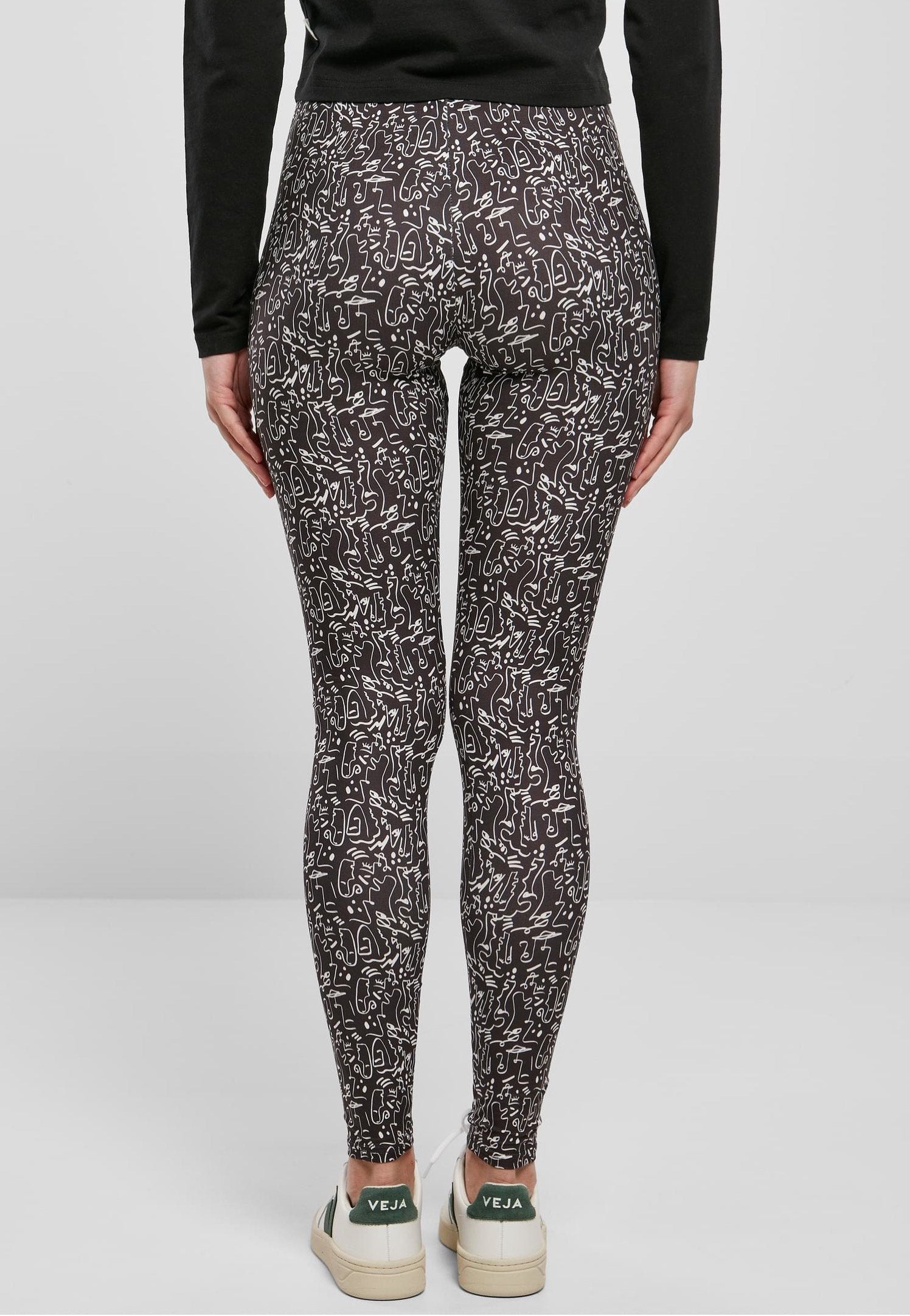 Urban Classics - Ladies Soft Aop Blackline - Leggings | Women-Image