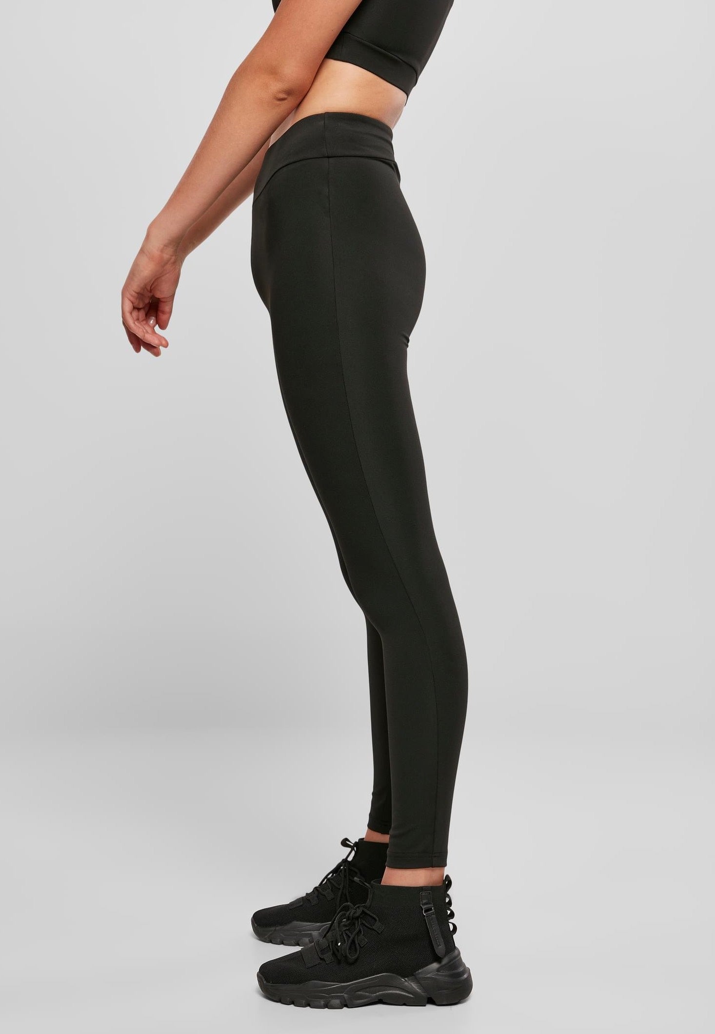 Urban Classics - Ladies Recycled High Waist Black - Leggings | Women-Image