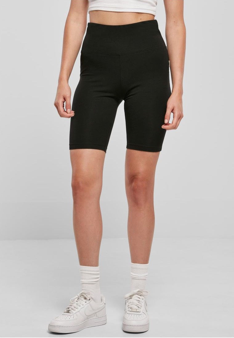 Urban Classics - Ladies Organic Stretch Jersey Cycle Black - Shorts | Women-Image