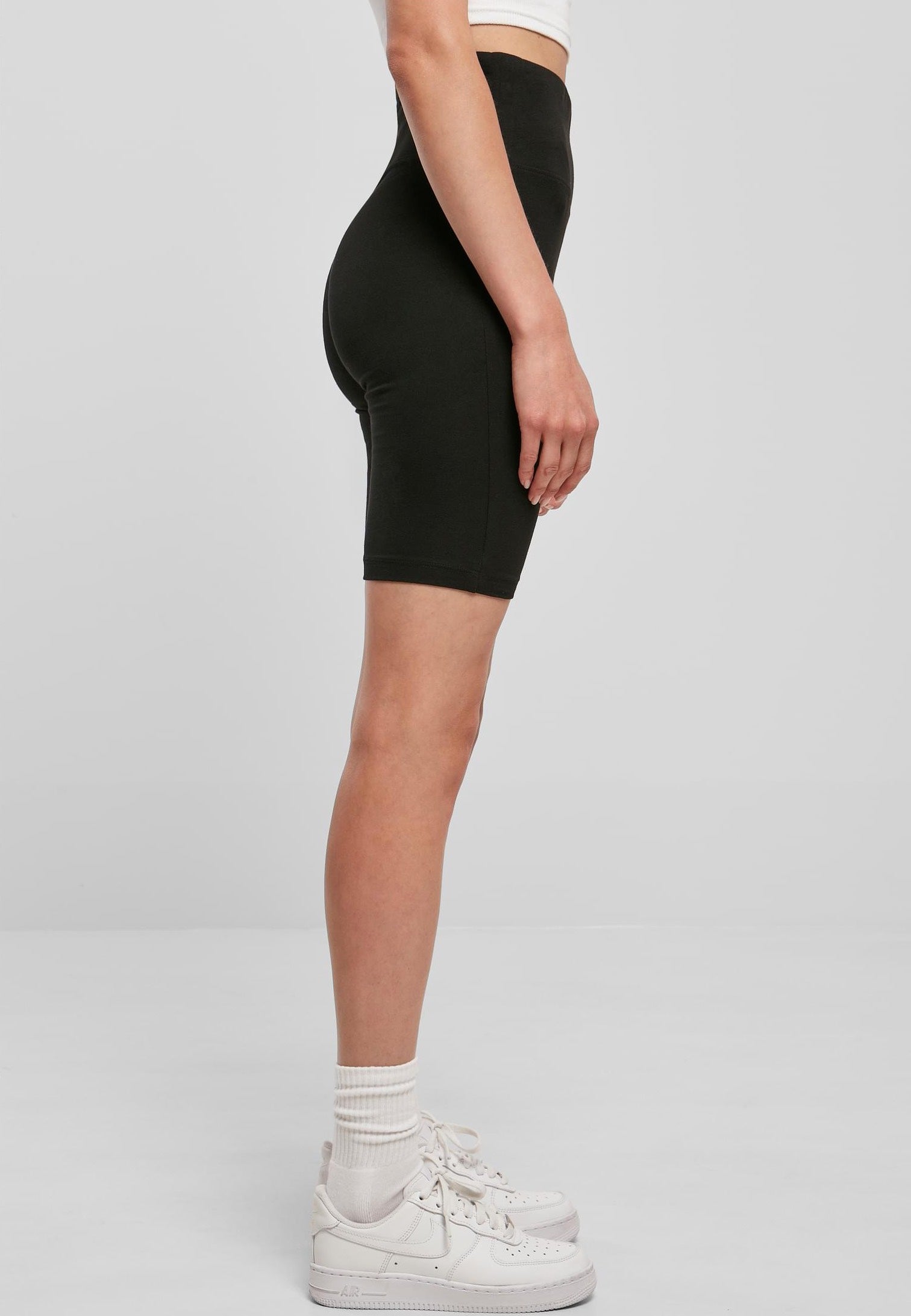 Urban Classics - Ladies Organic Stretch Jersey Cycle Black - Shorts | Women-Image