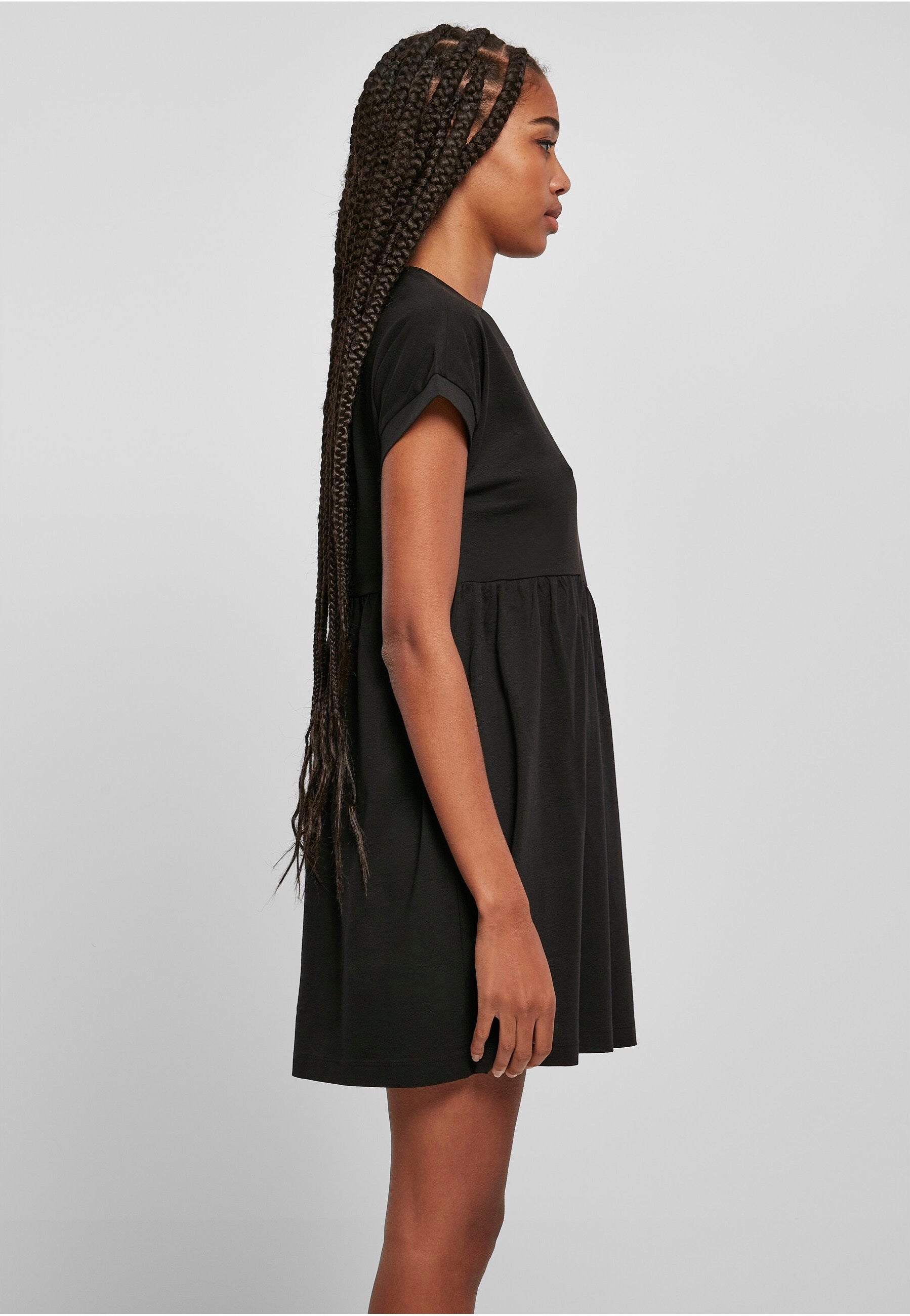 Urban Classics - Ladies Organic Empire Valance Tee Black - Dress | Women-Image