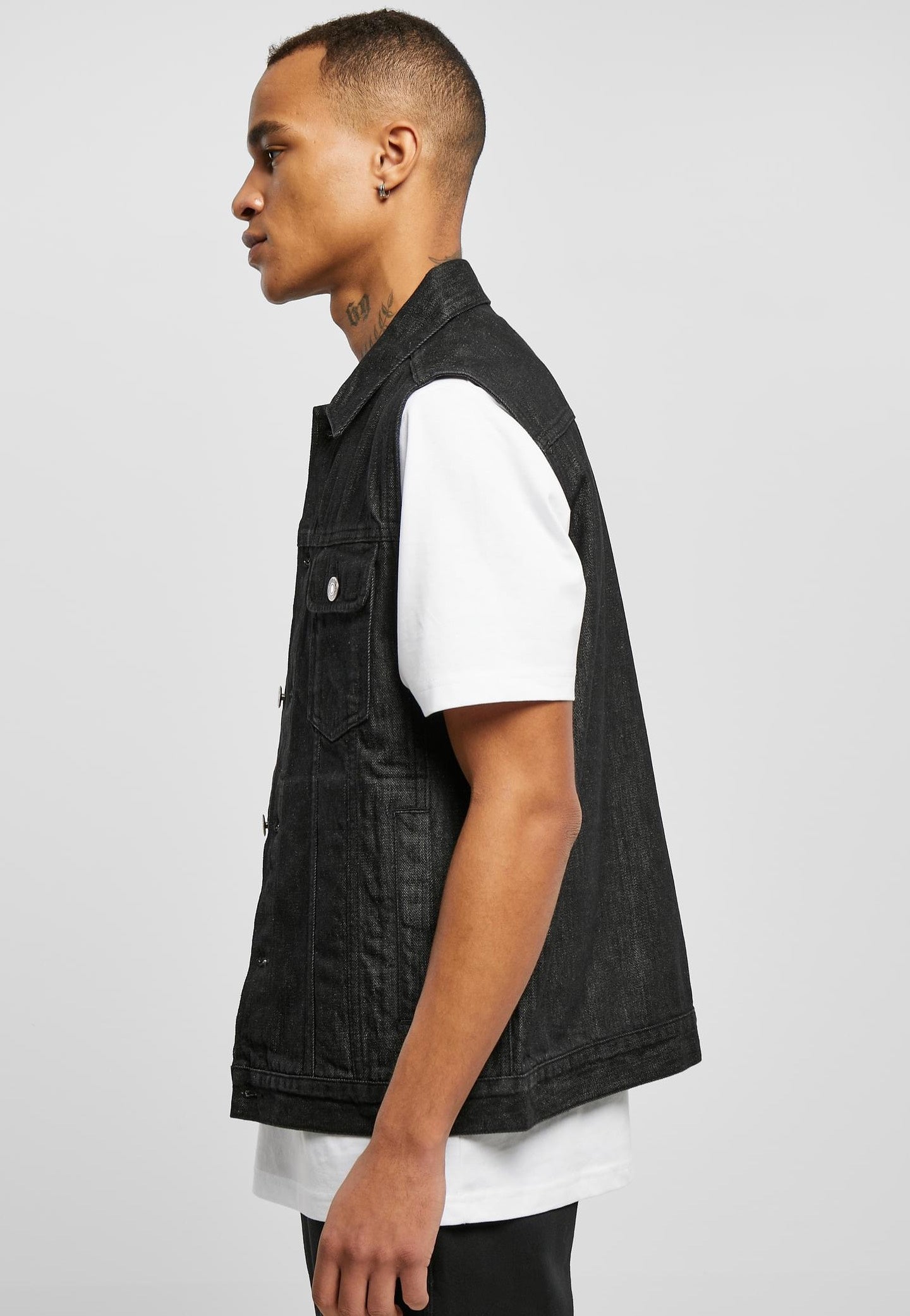 Urban Classics - Denim Black Washed - Jeans Vest | Men-Image