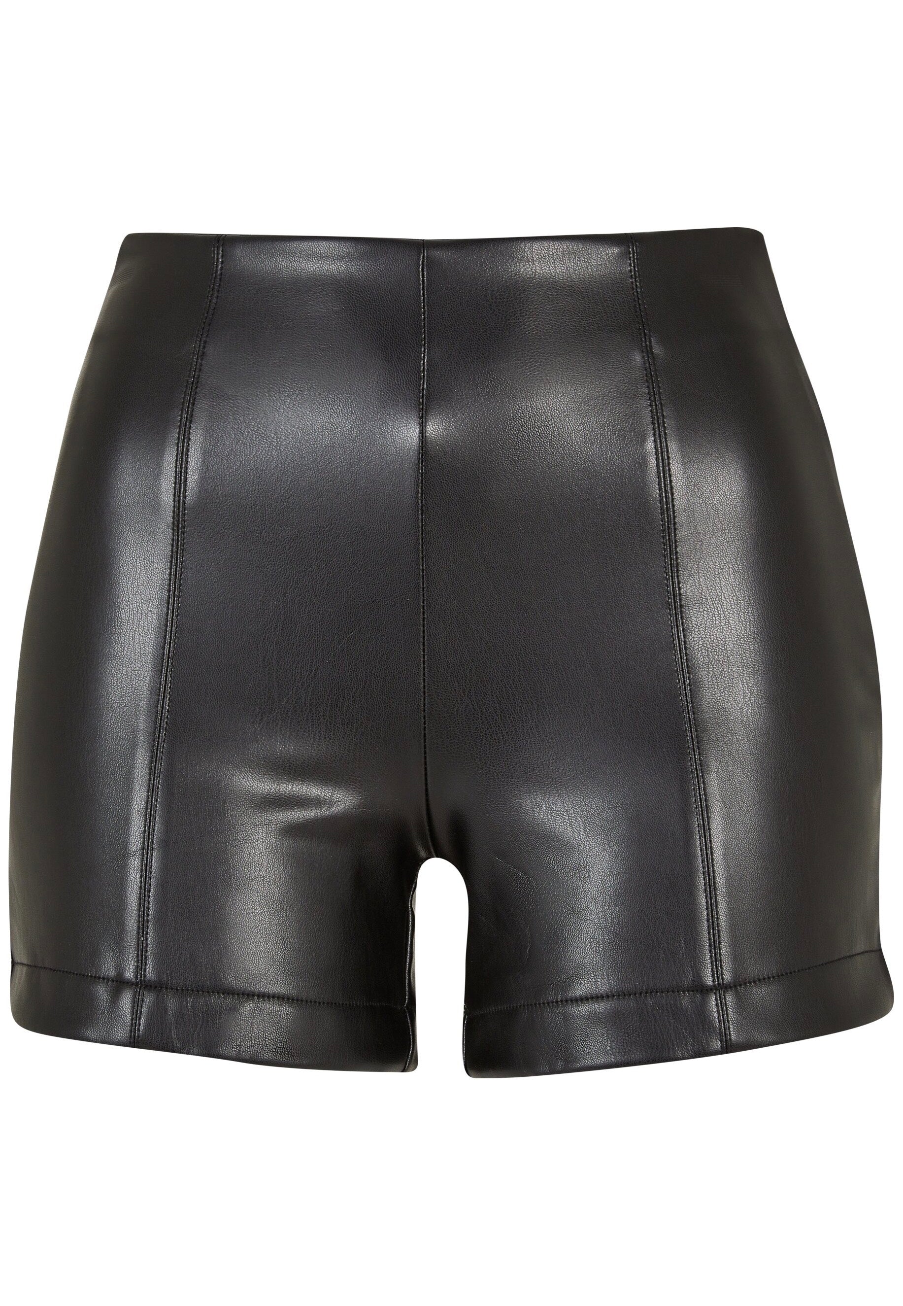 Urban Classics - Ladies Synthetic Leather Black - Shorts | Women-Image